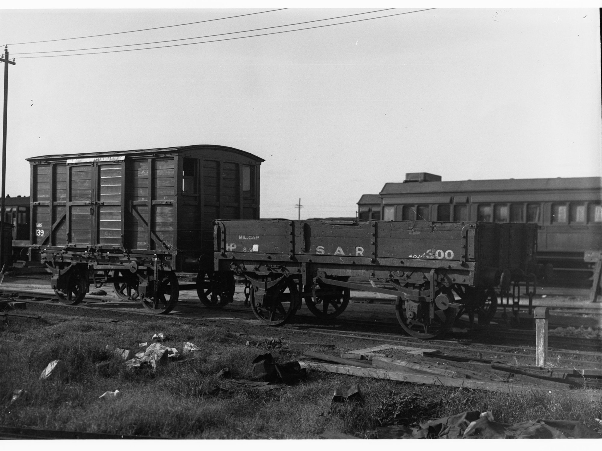 Old type rail truck and van