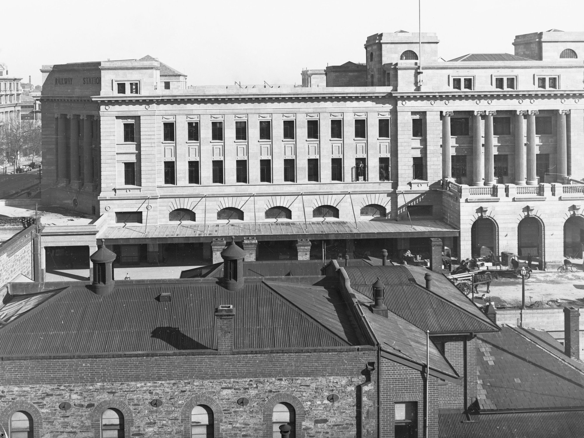 Construction of Adelaide Railway Station