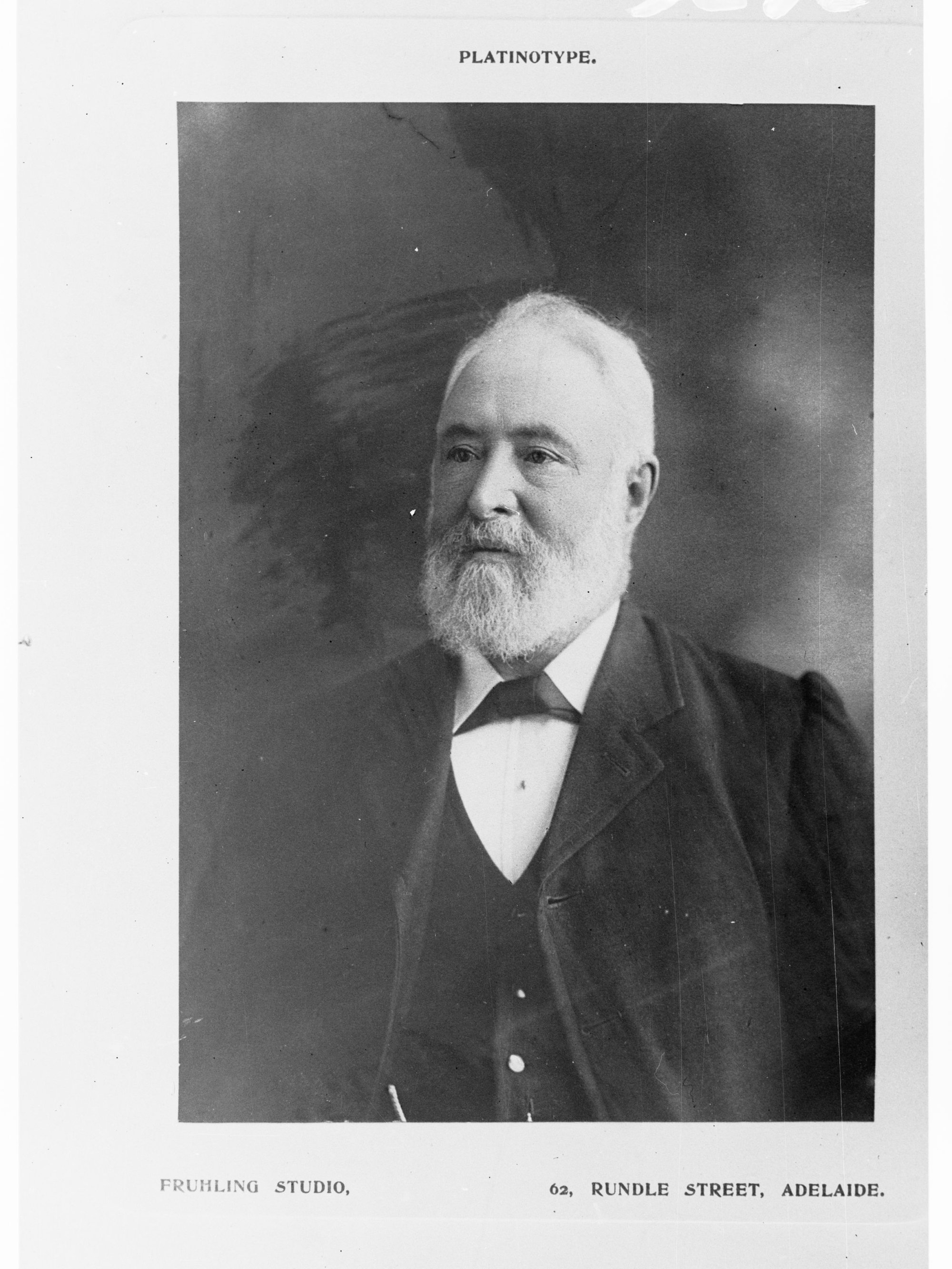 Portrait of Hon. H C E Muecke - Peake Ministry - picture by Fruhling Studio