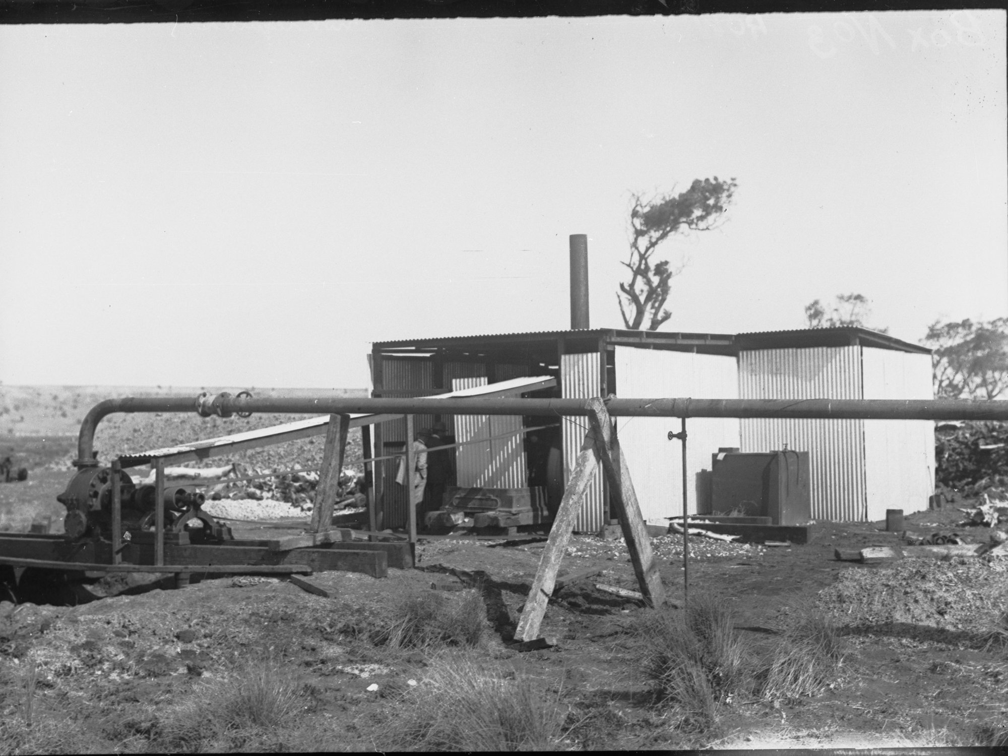 Pumping station on the Murray River. August 1913