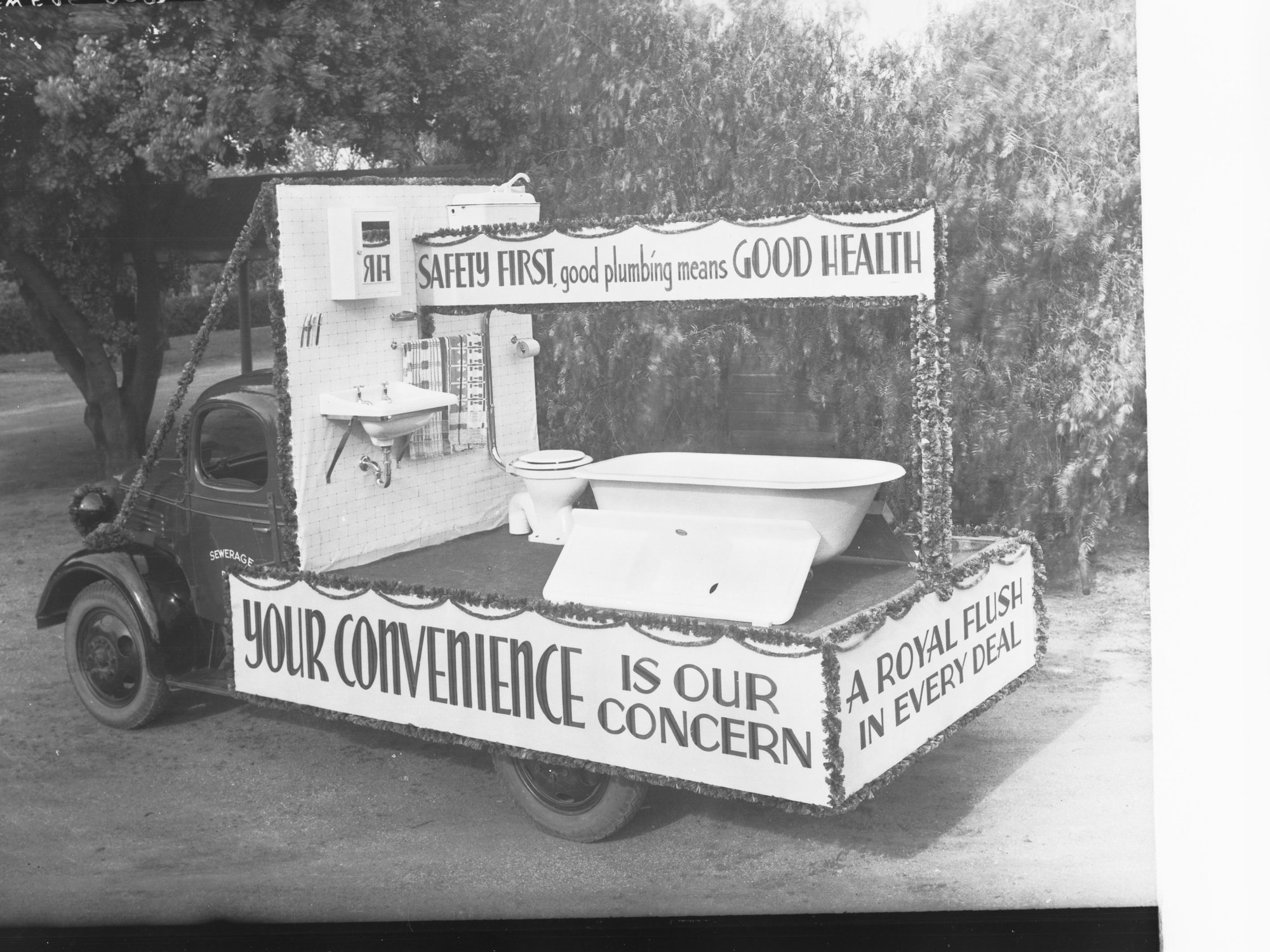 Sewer Department Decorated Lorries for State Centenary