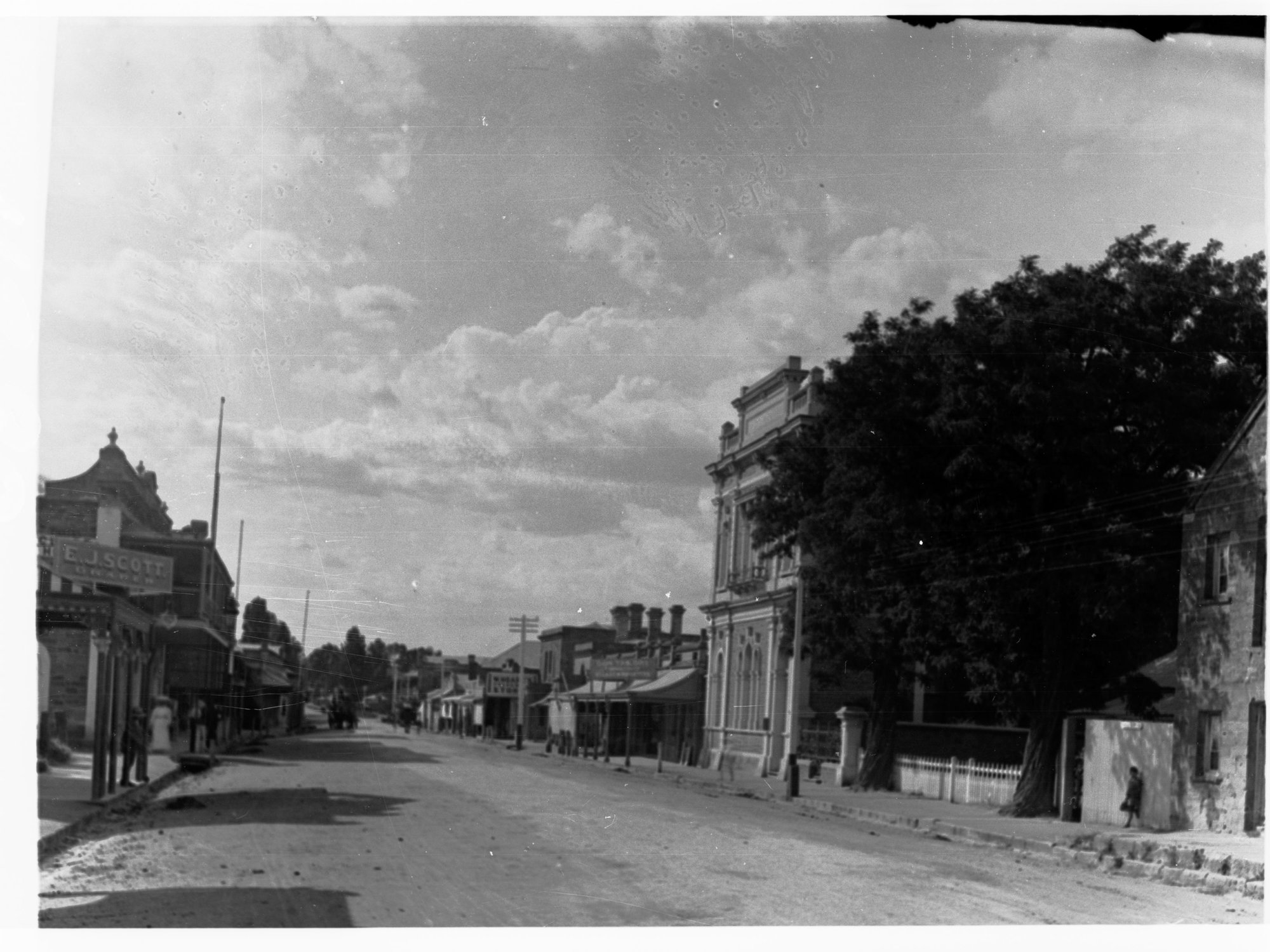 Clare Main Street looking north showing shops and people