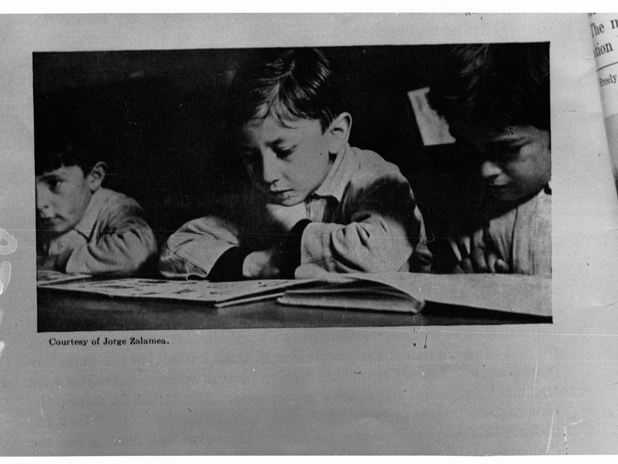 Pages in a Book Showing a Boy Reading a Book