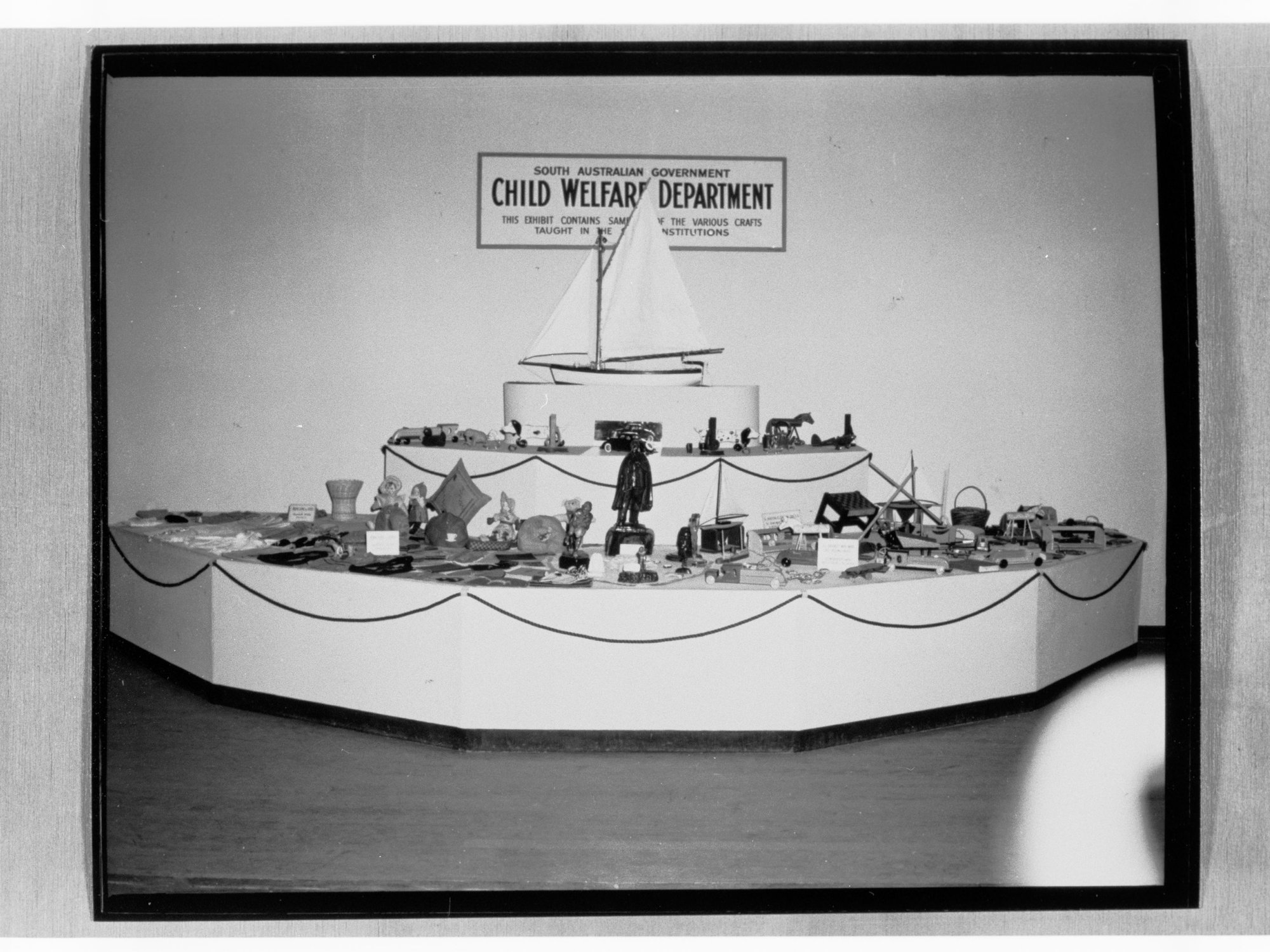 Child Welfare Department craft exhibit