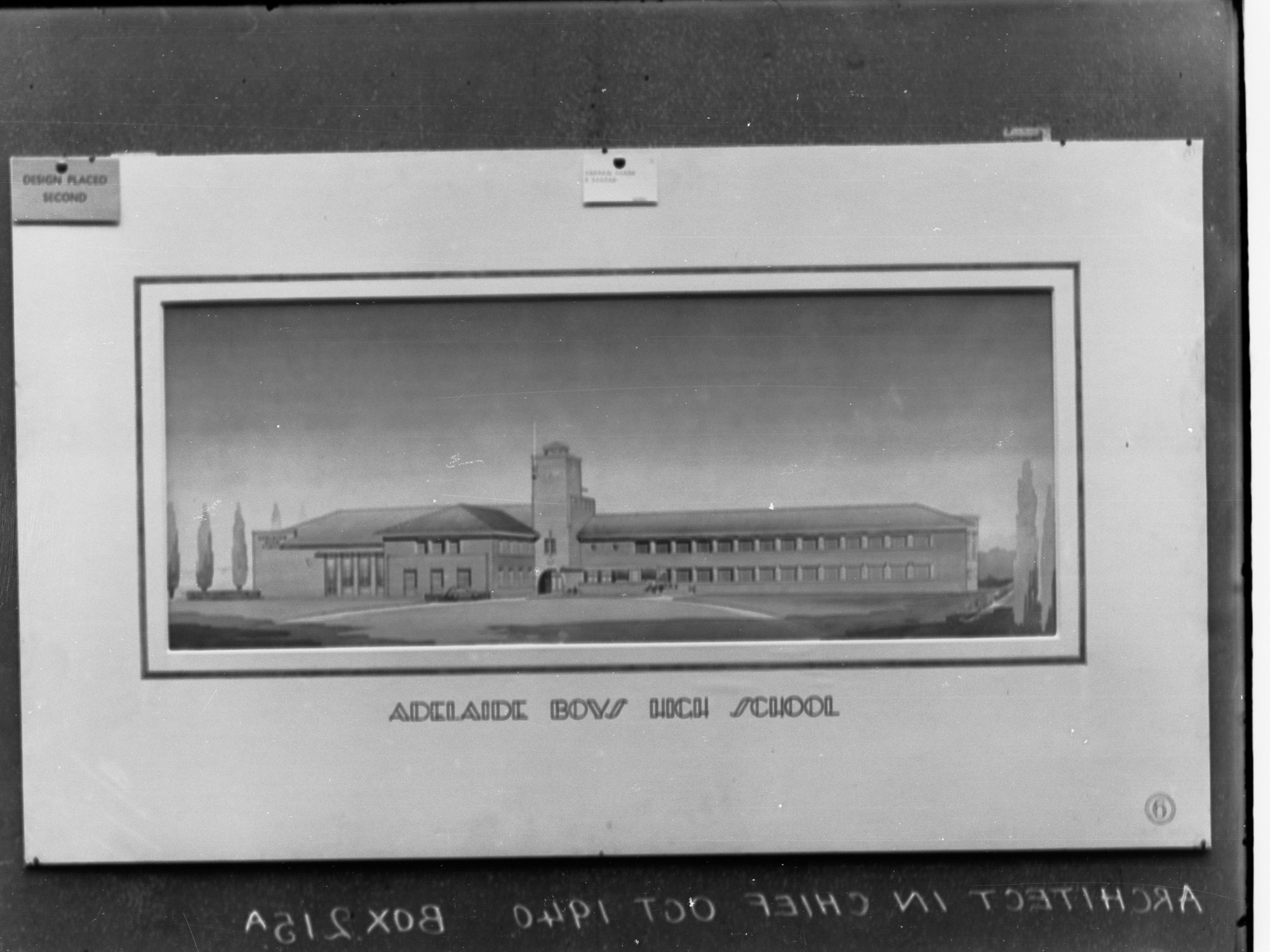 Adelaide Boys High School, South Australia, architectural drawing