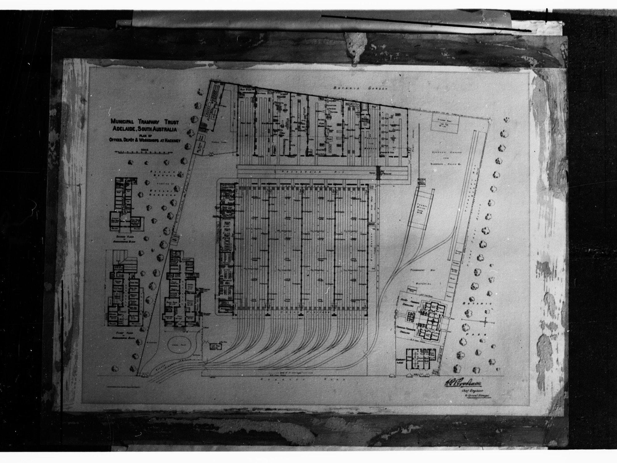 Municipal Tramways Trust Plans - office depot and workshops, Hackney