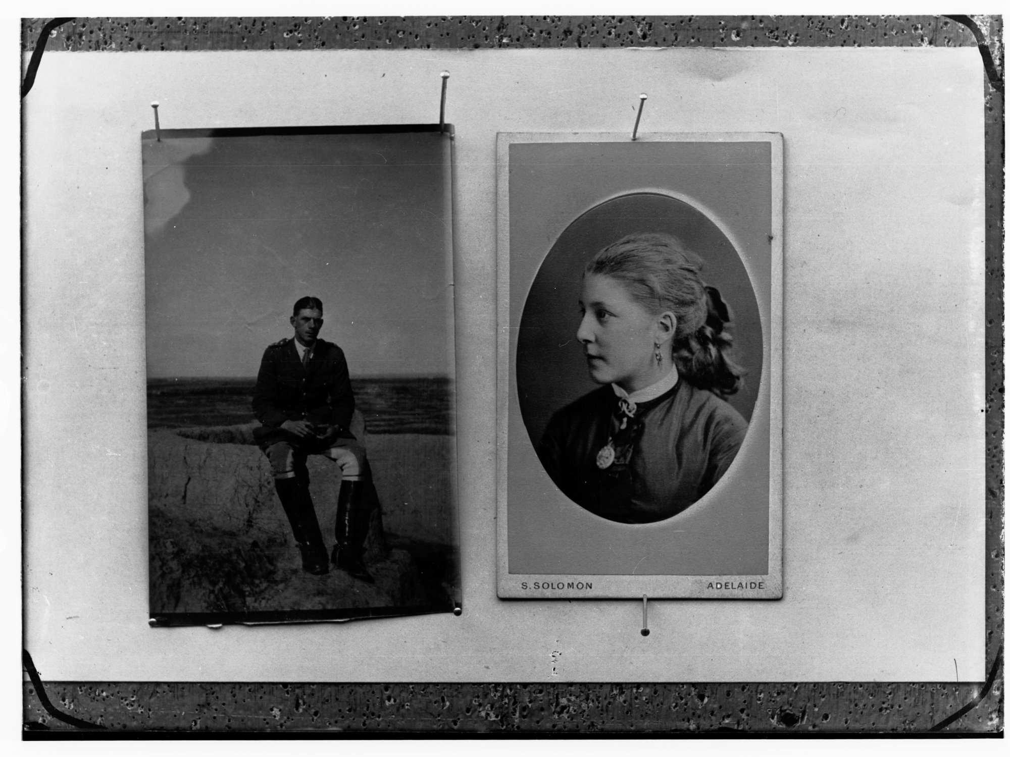 Portrait of man sitting and head and shoulders shot of a young lady