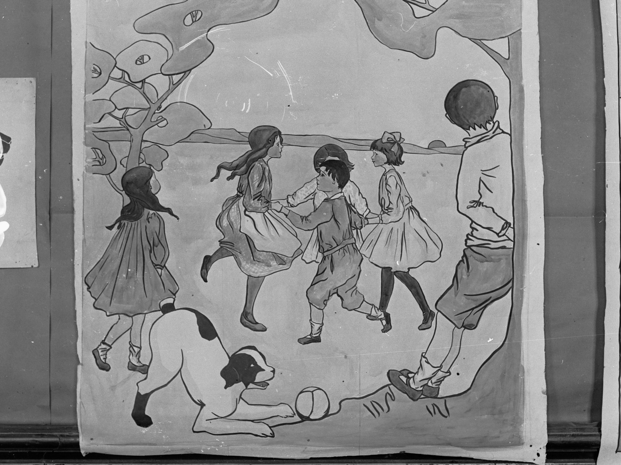 Illustrations children's books - Round and Round the Mulberry Bush (Kindergarten negatives)