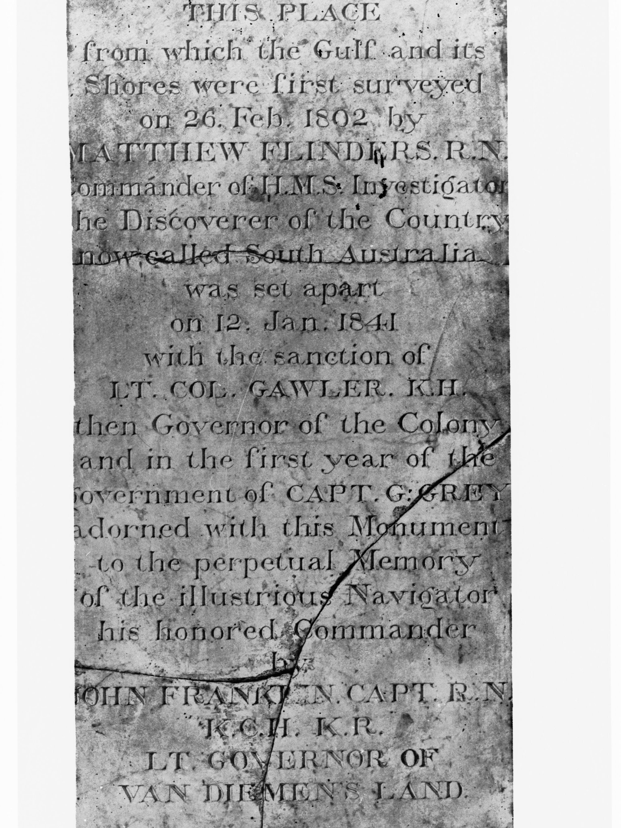 Memorial Plaque for Matthew Flinders - Memory Cove, Port Lincoln