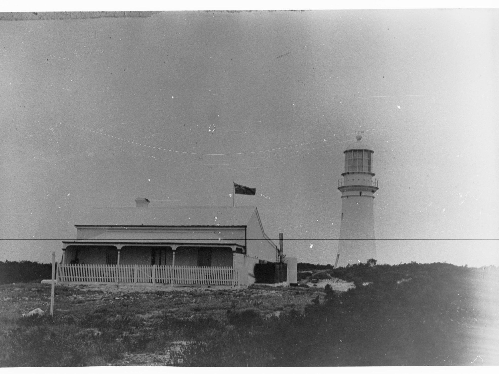 Althorpe Islands - lighthouse showing lighthouse keeper's residence.