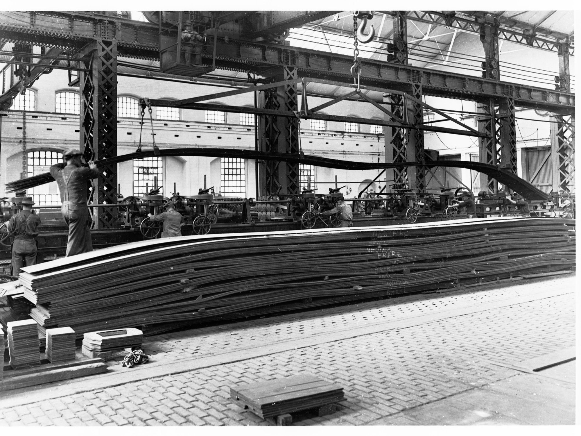 Islington Workshop Men Working at Machines