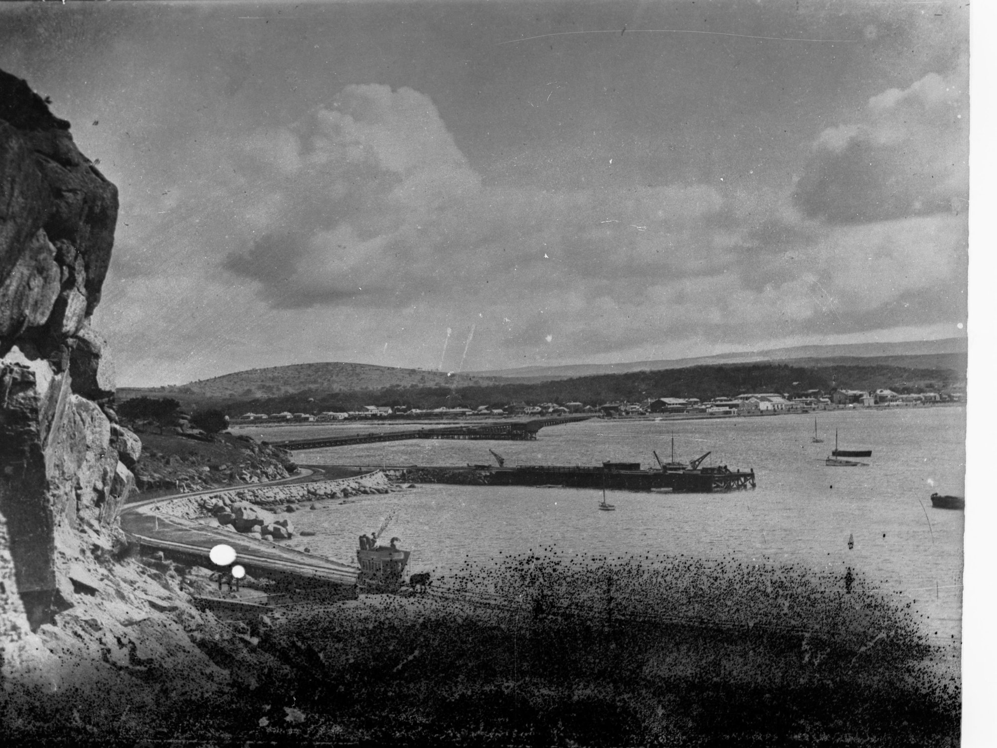 View overlooking harbour and docks, Granite Island