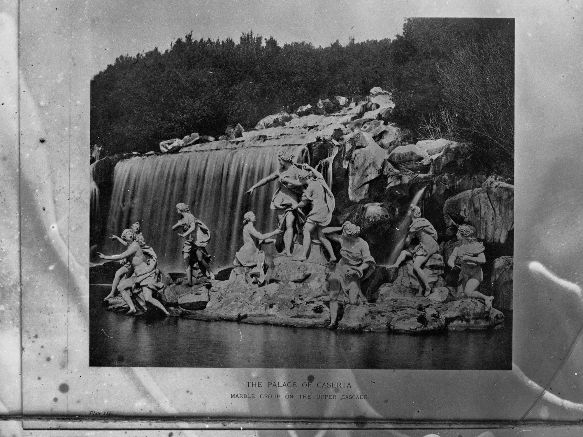 The Palace of Caserta, marble group on the upper cascade