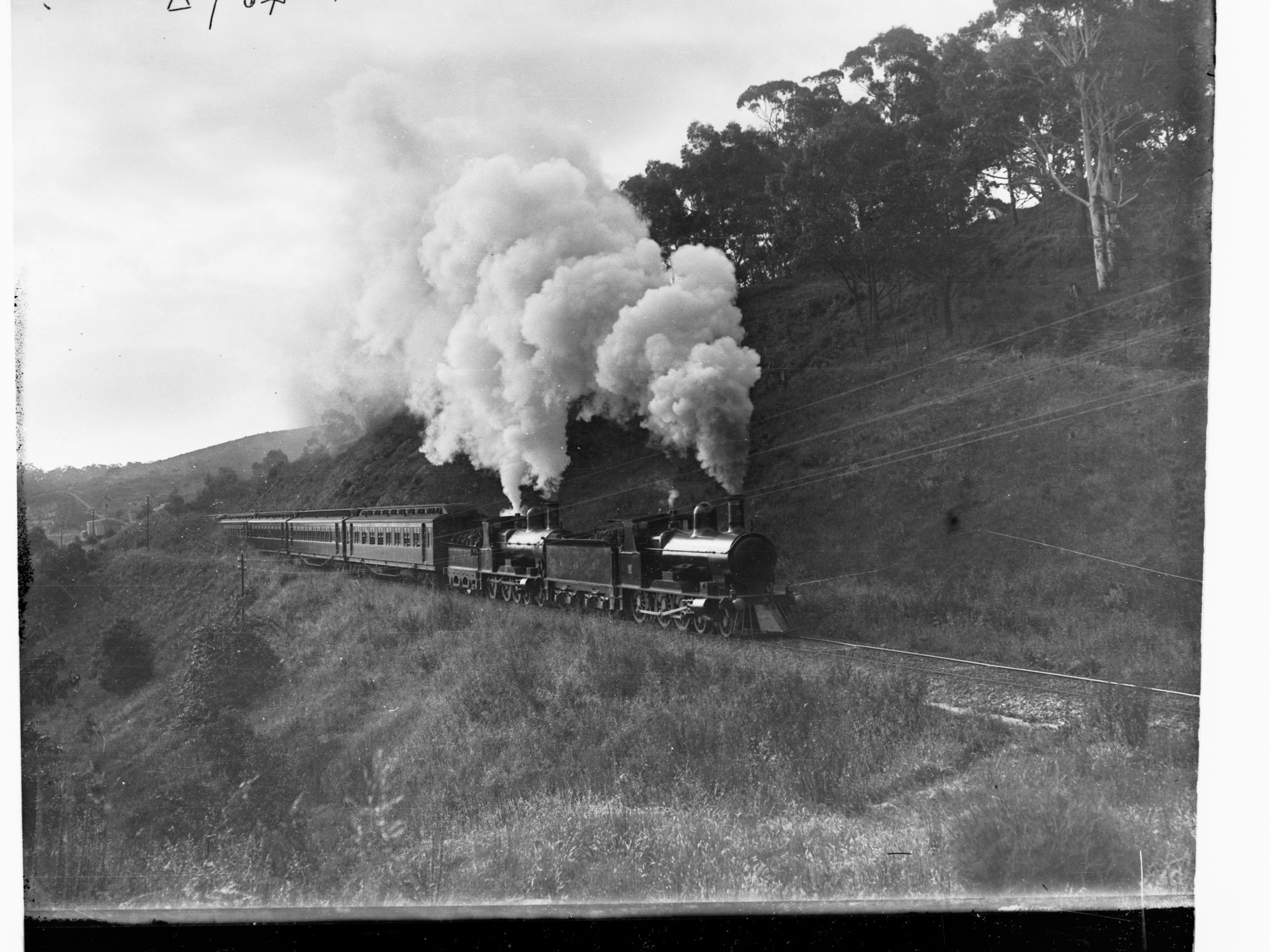 RX Class Locomotive on a Hillside Track