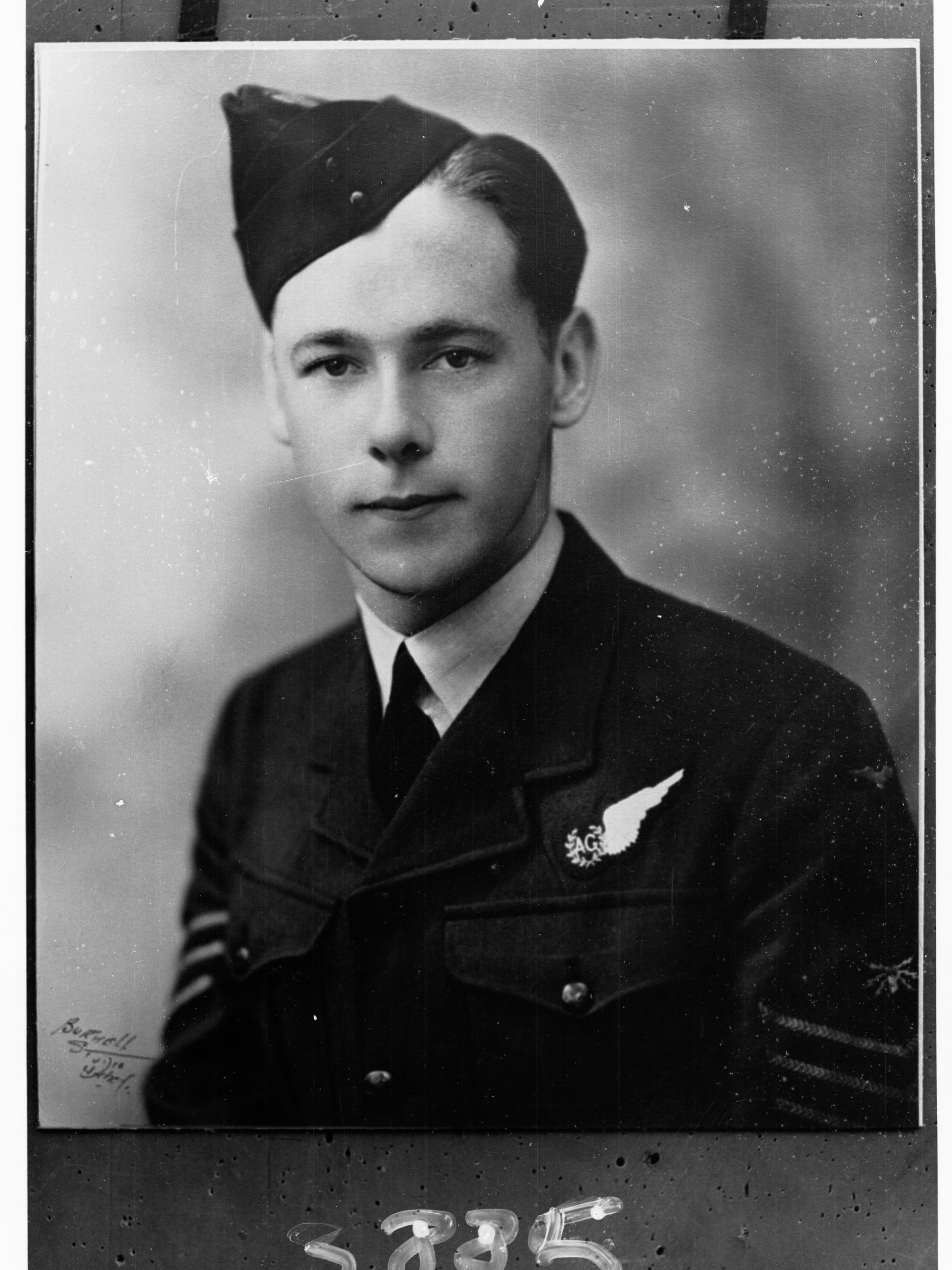 Portrait of man enlisted in Royal Australian Air Force - photo copied for Roll of Honour