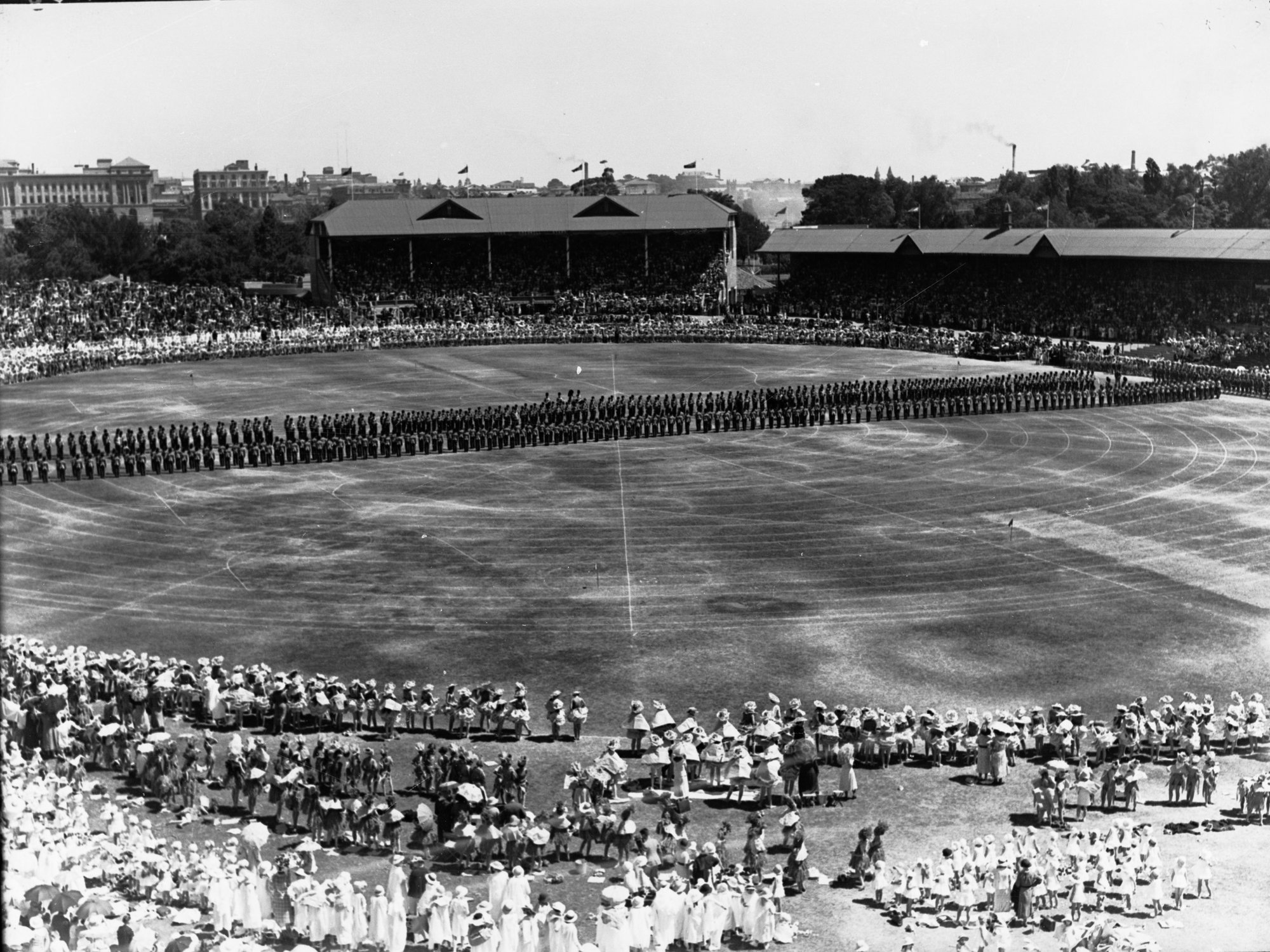 School children's pageant - Adelaide Oval for state centenary