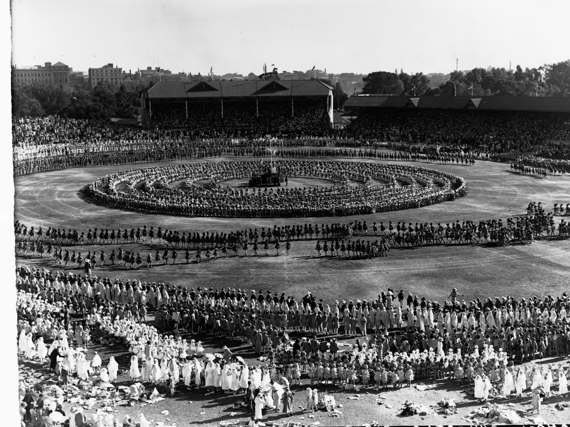 School children's pageant - Adelaide Oval for state centenary