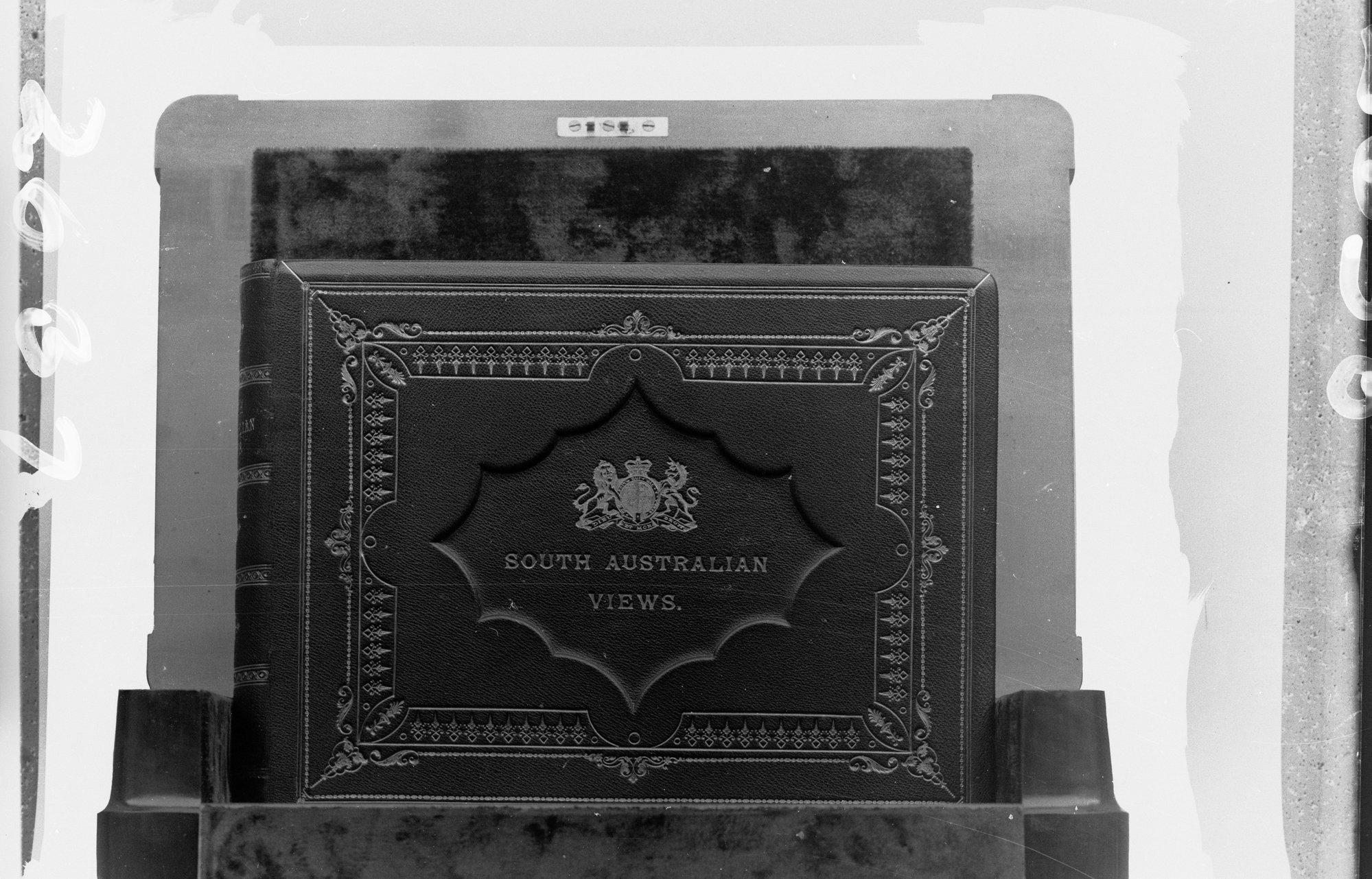 Photograph of album for Prince of Wales from the Royal Geographical Society - album of "South Australian Views"