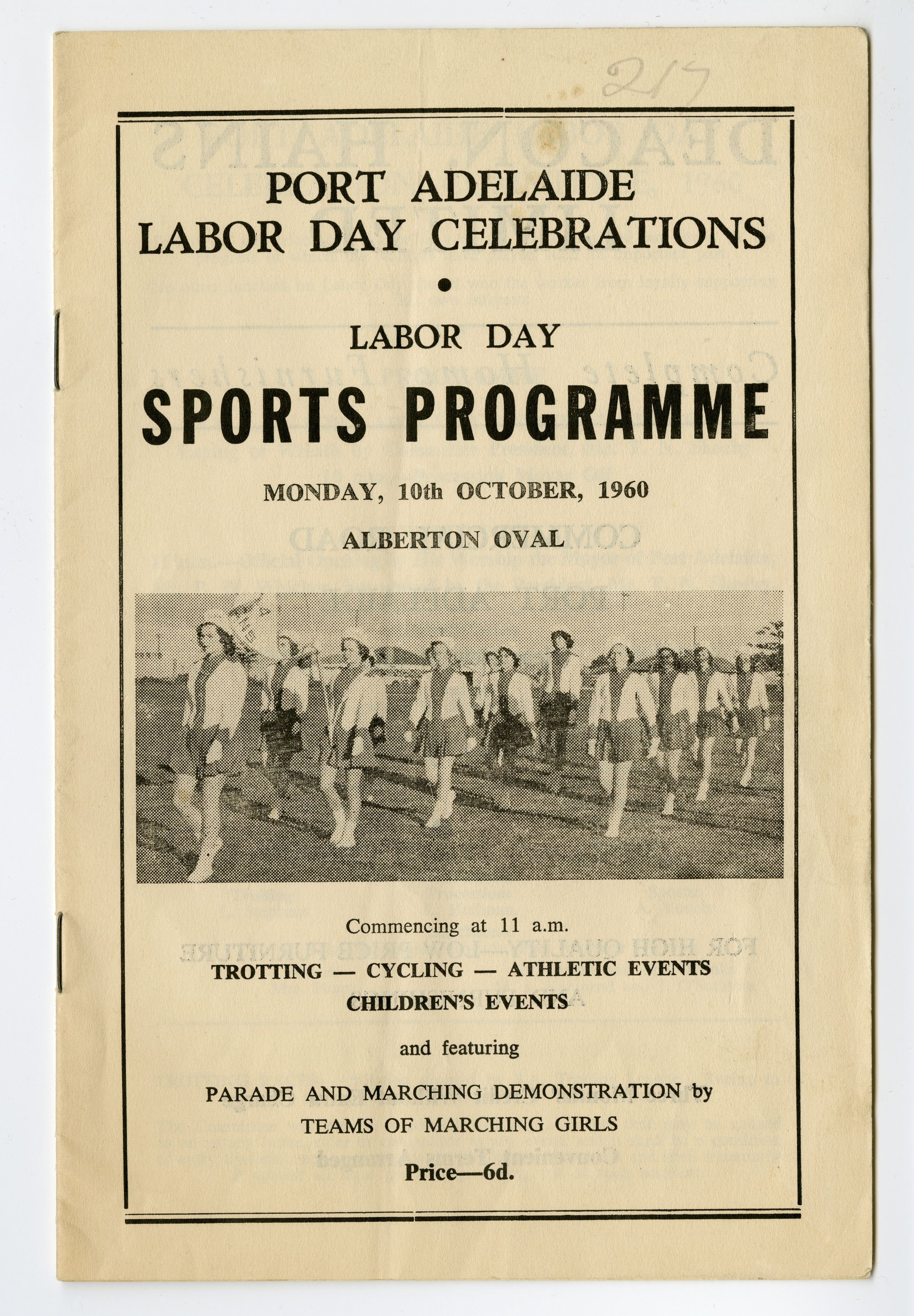  Labor Day Celebrations Sports Programme 1960