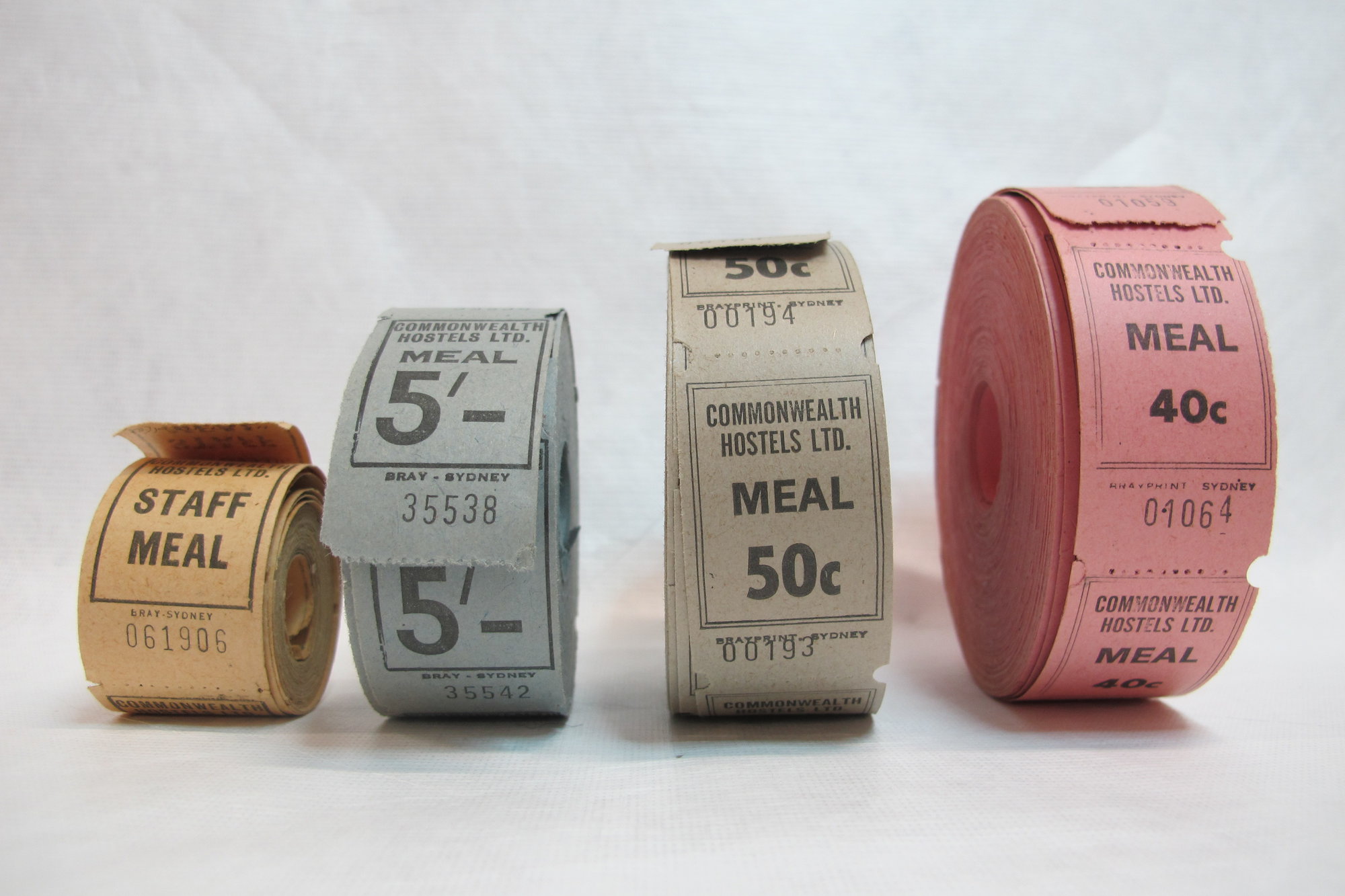 Meal tickets, 4 rolls