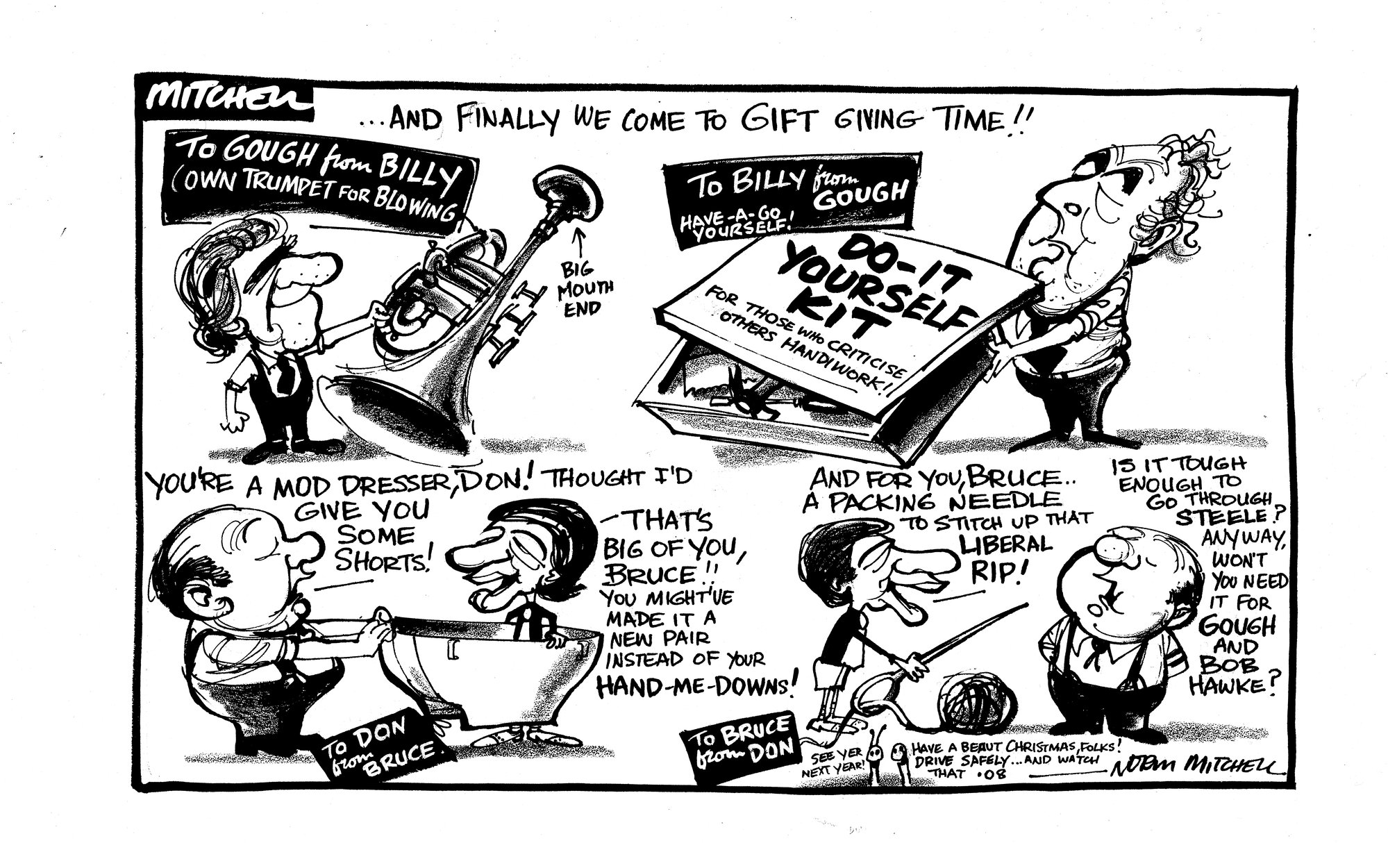 Cartoon - "Gift Giving Time"