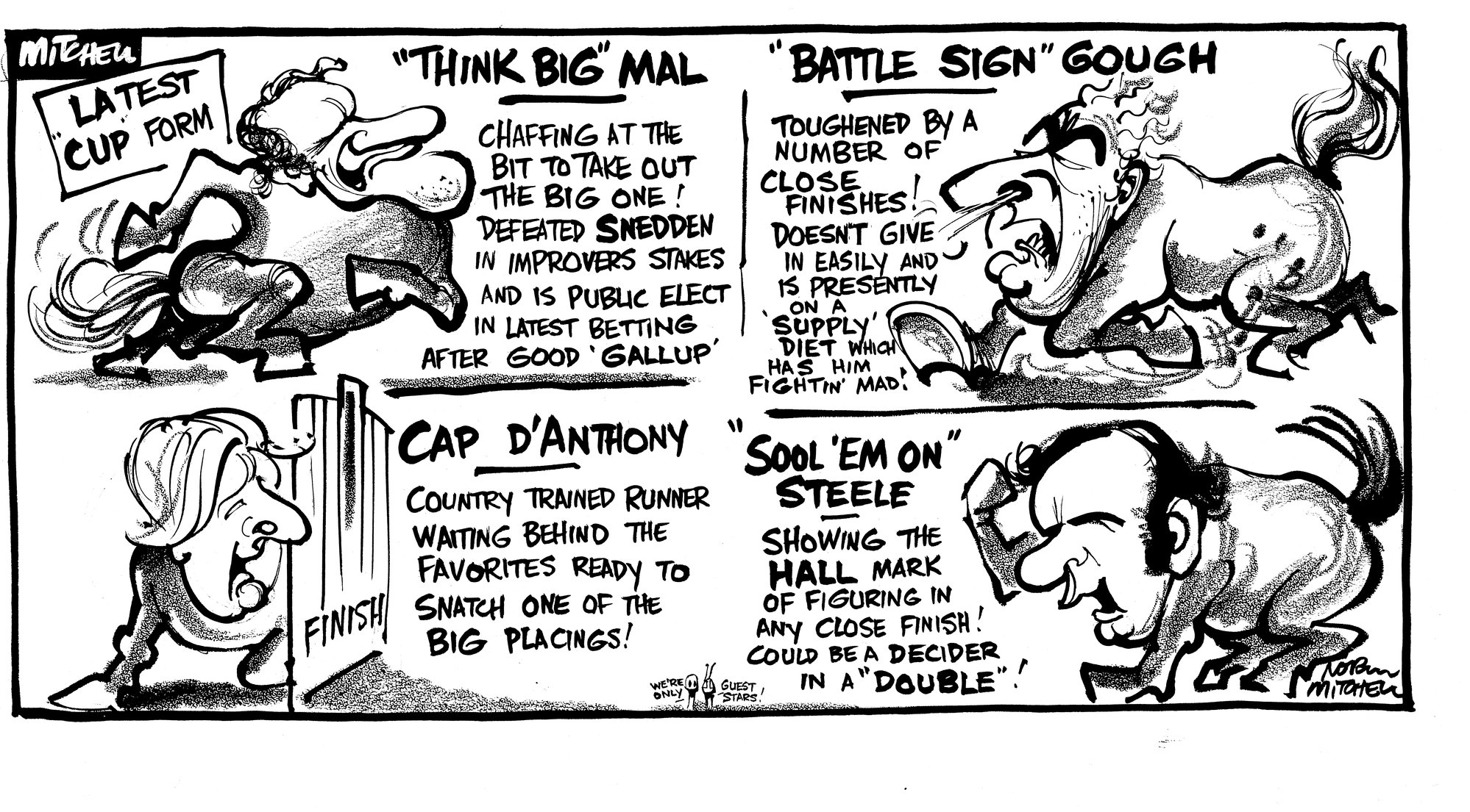 Cartoon - "Latest Cup Form"