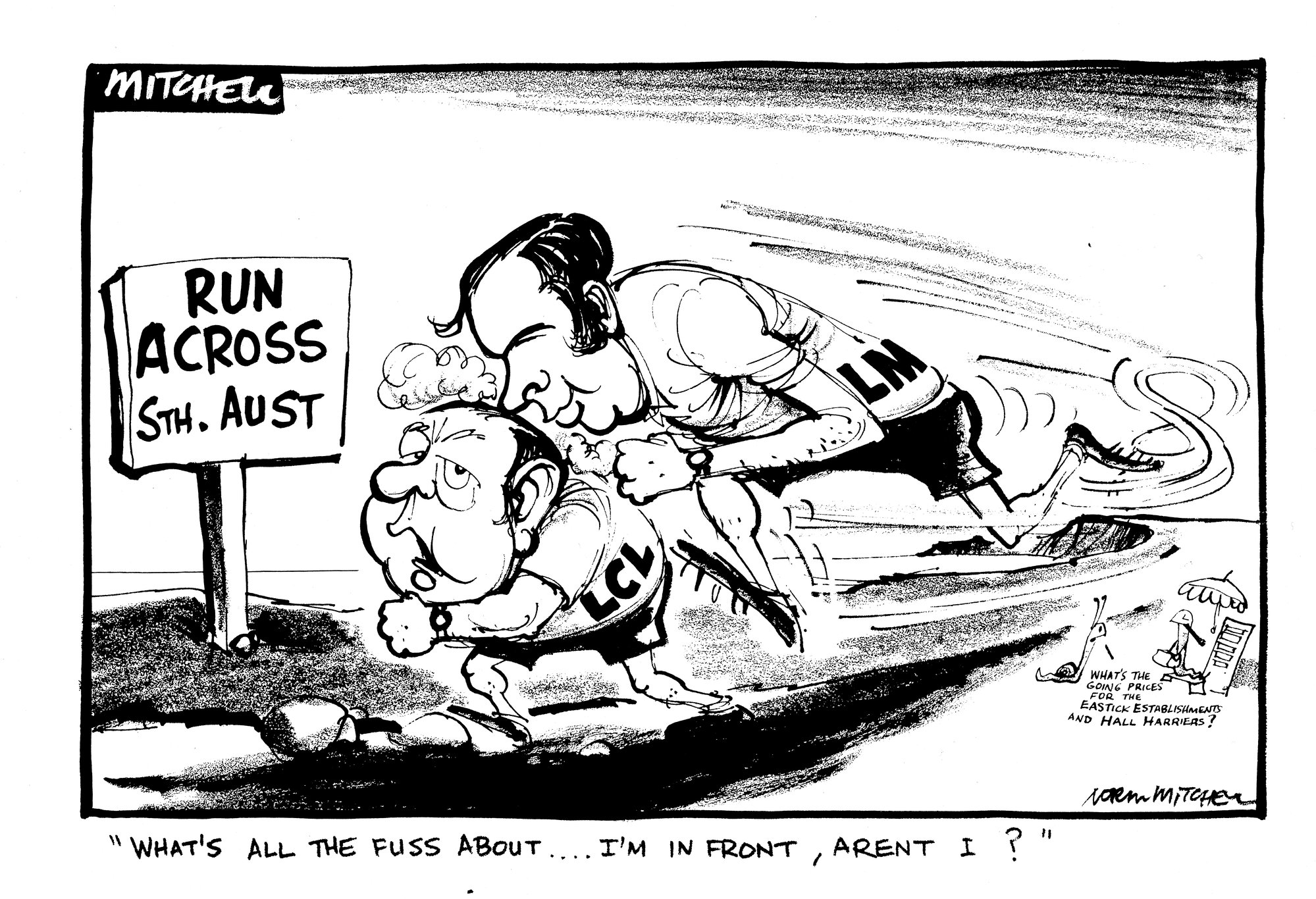 Cartoon - "Run Across SA"