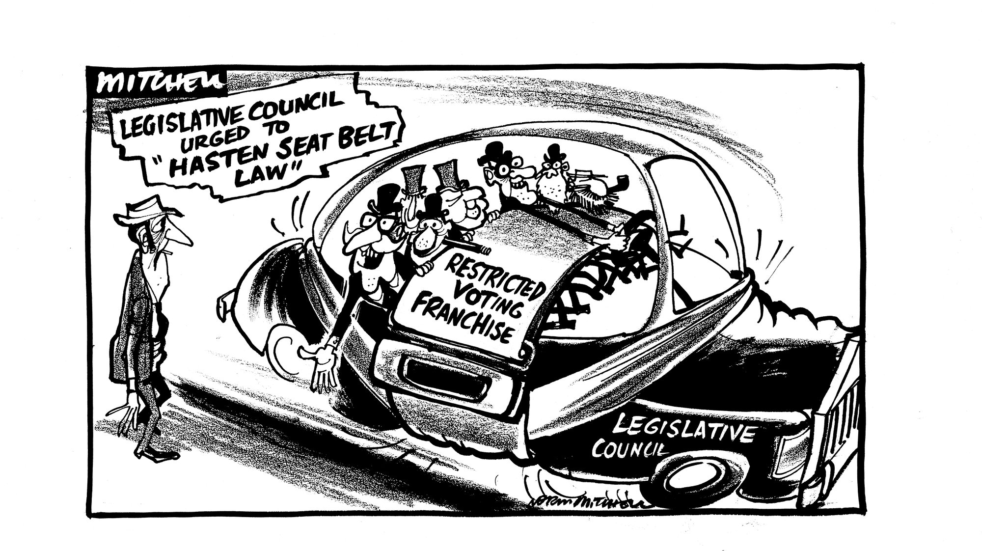 Cartoons - "Restricted Voting Franchise"