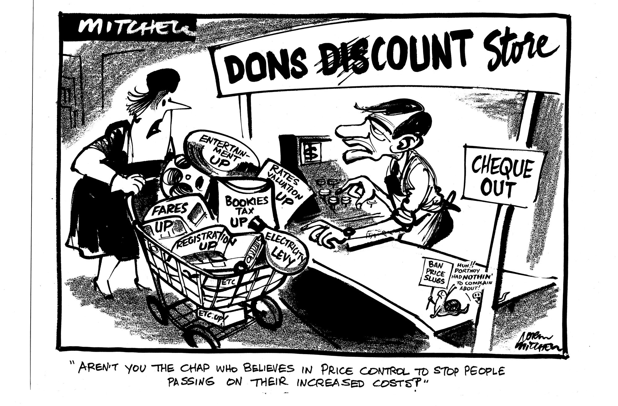 Cartoon - 'Don's Discount Store'