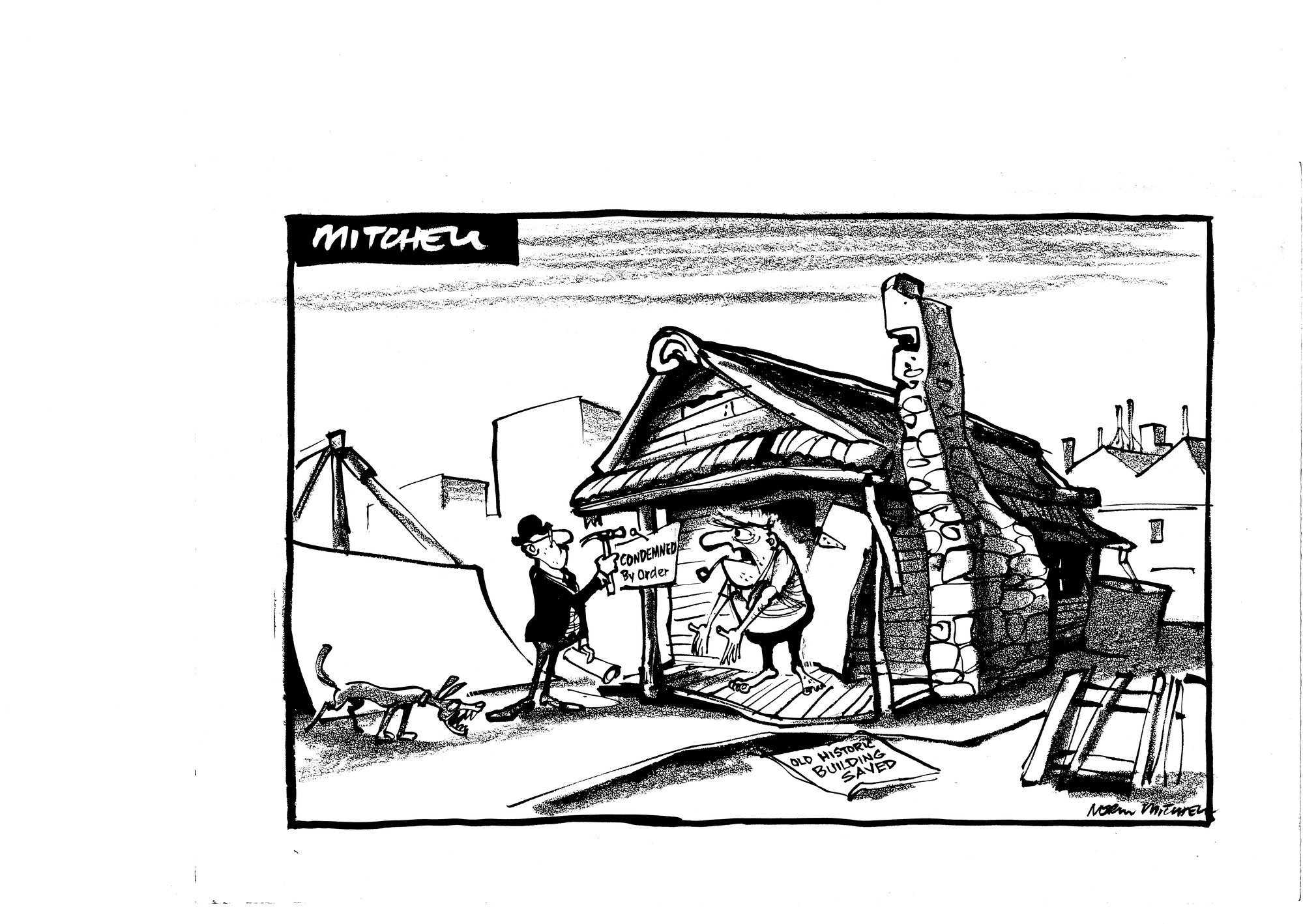 Cartoon - Old buildings