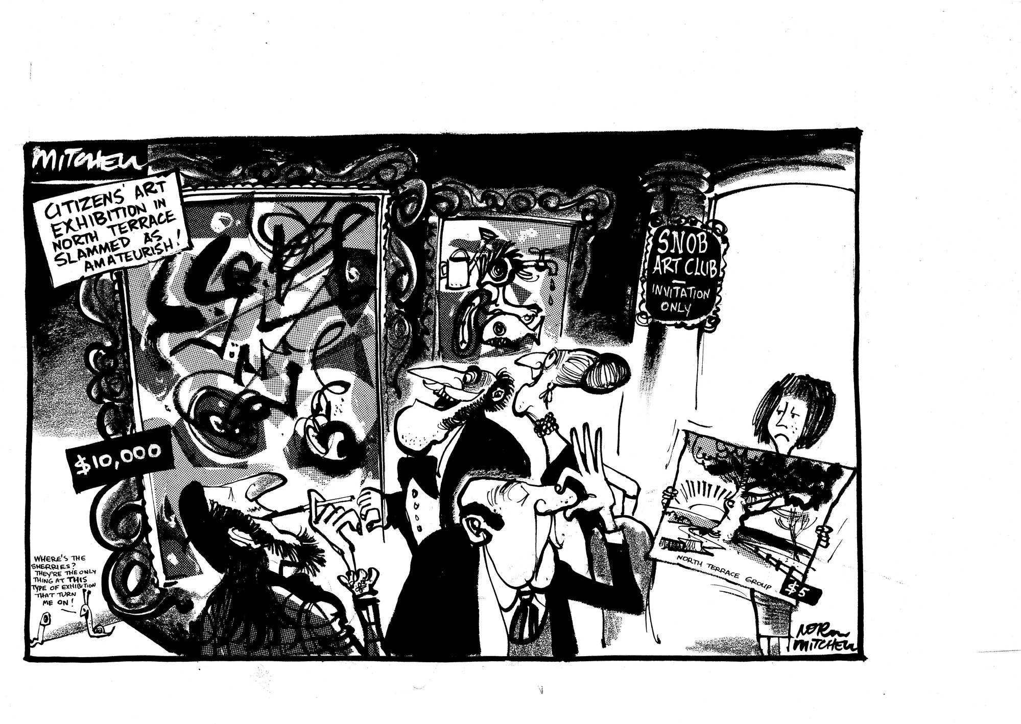 Cartoon - Art exhibition