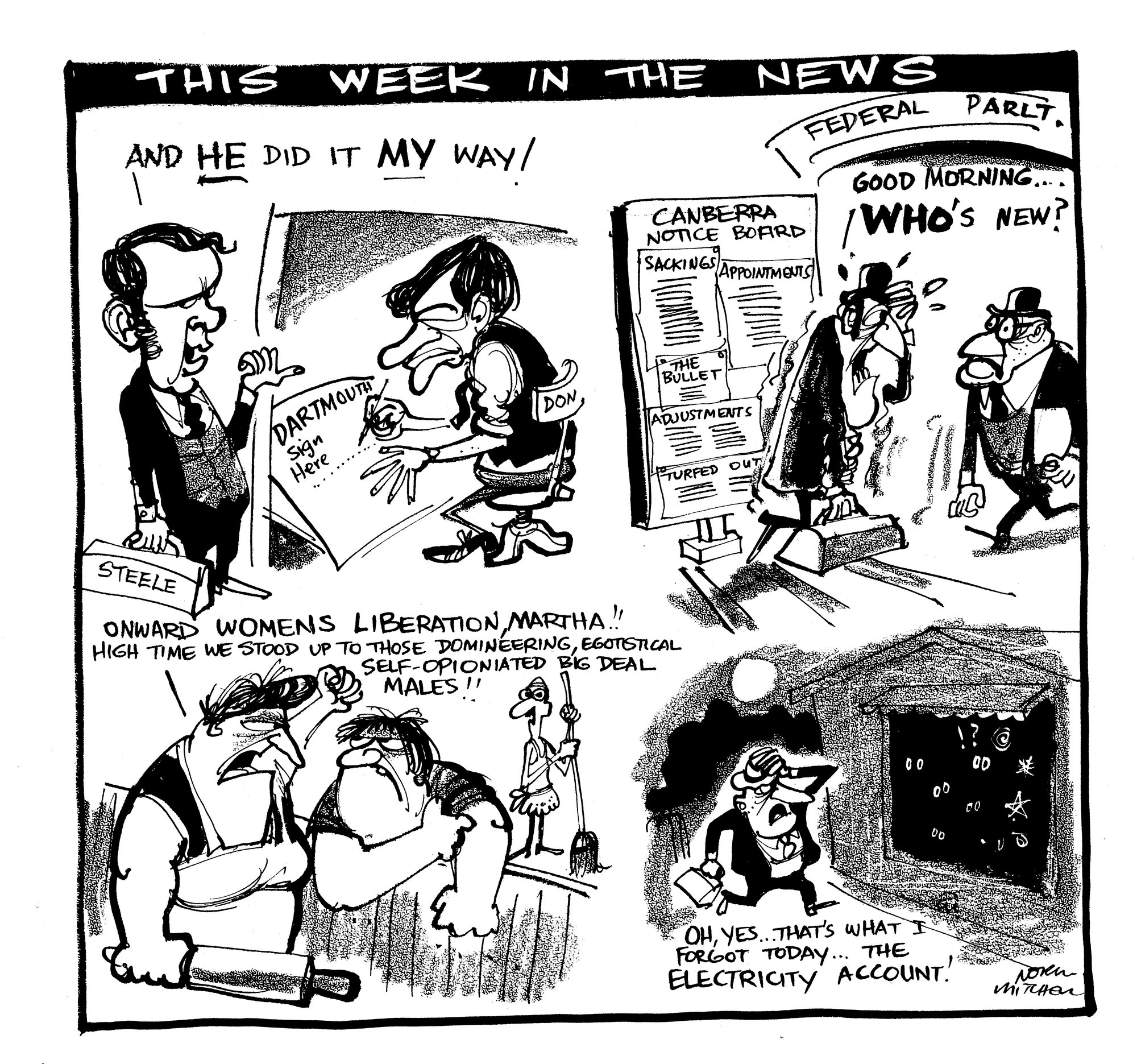 Cartoon - This week in the news