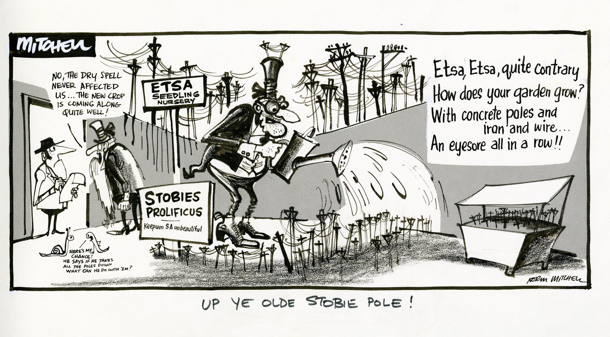Cartoon - Stobie poles