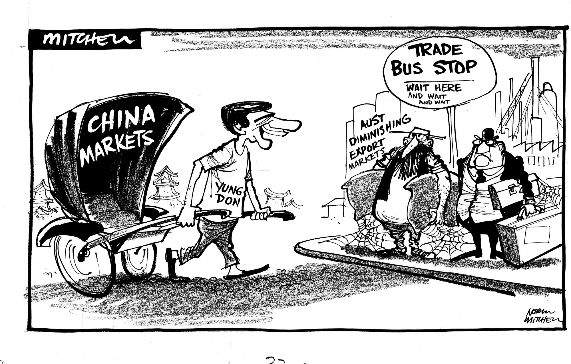 Cartoon - China markets