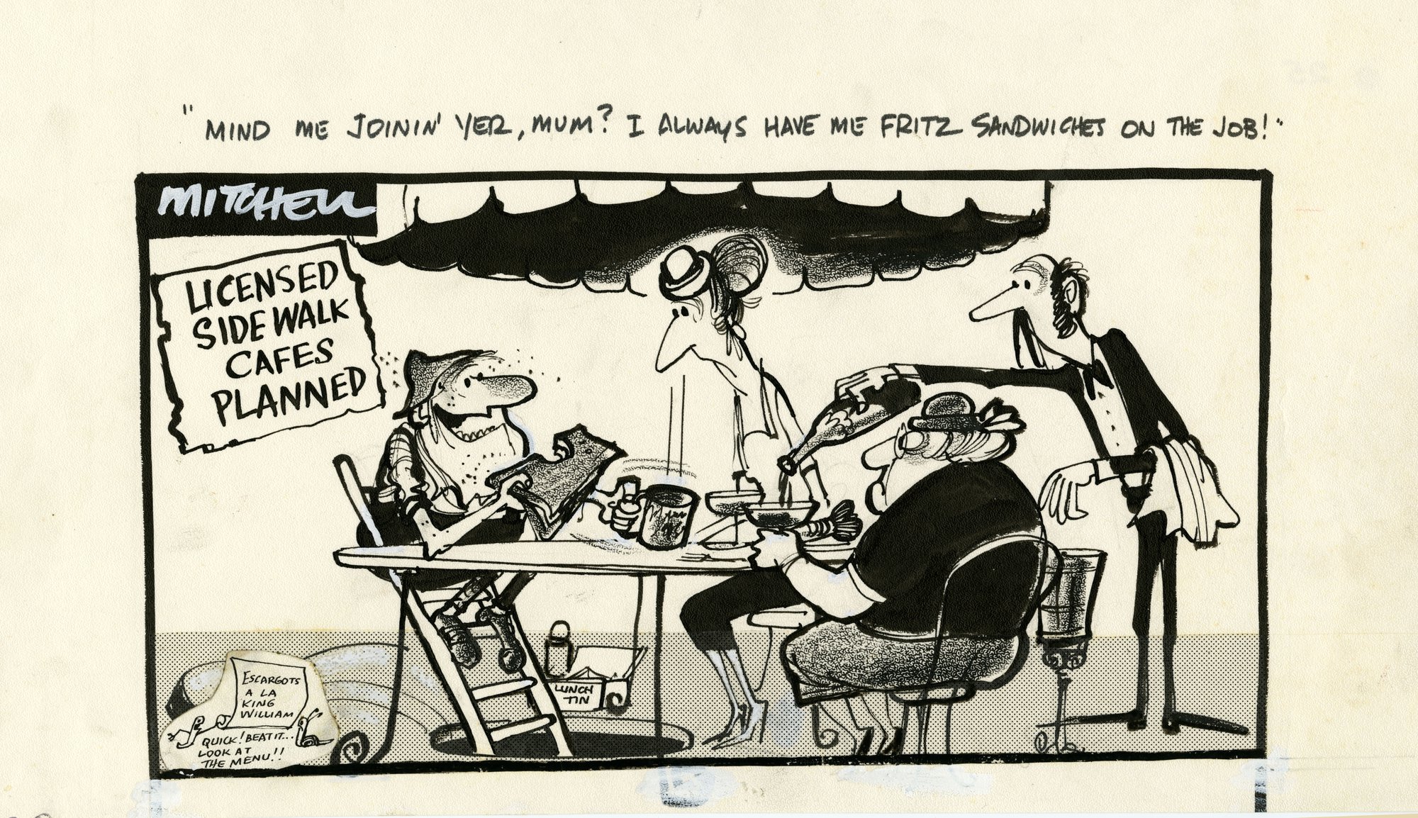 Cartoon - Licensed sidewalk cafes