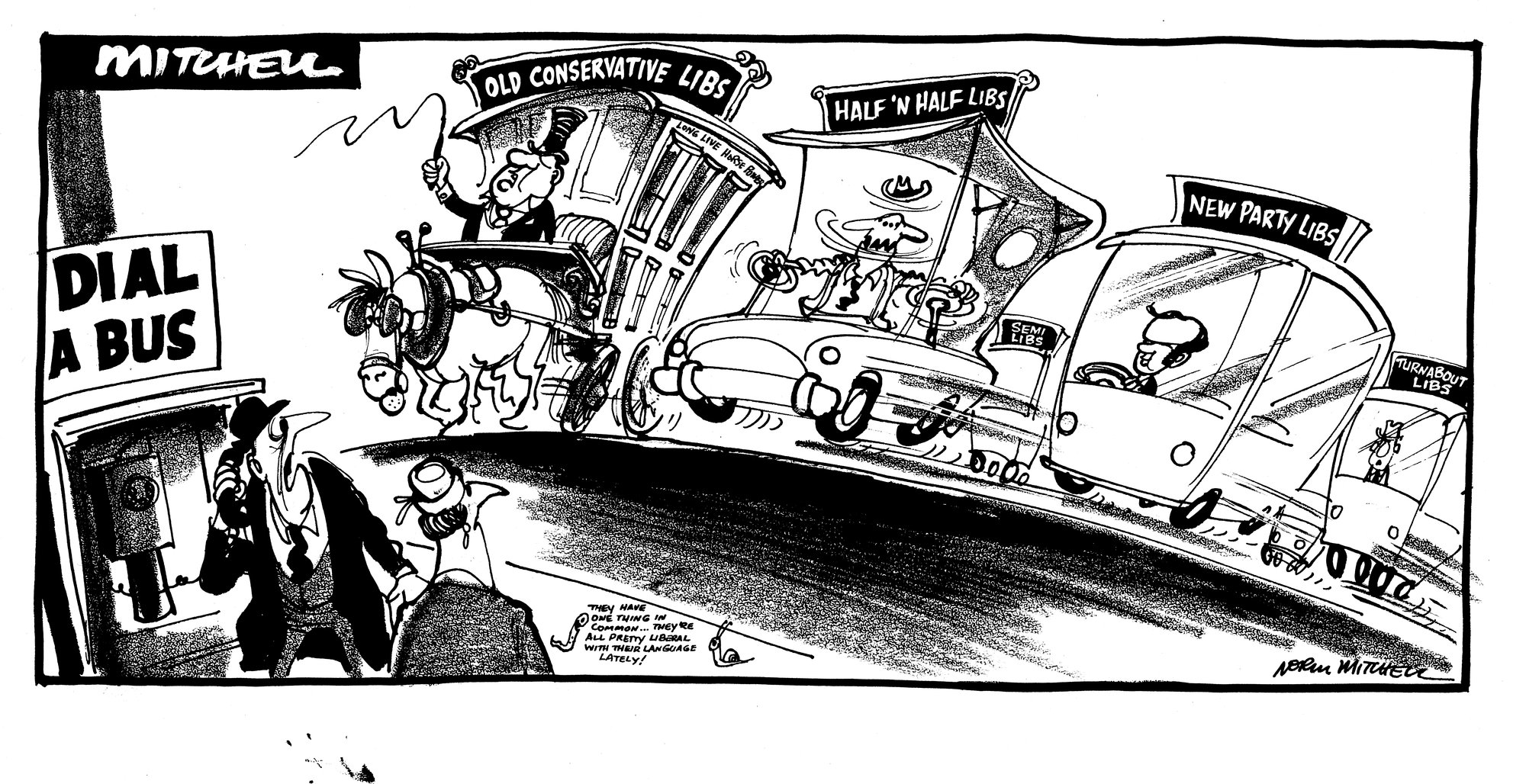 Cartoon - "Dial a bus"