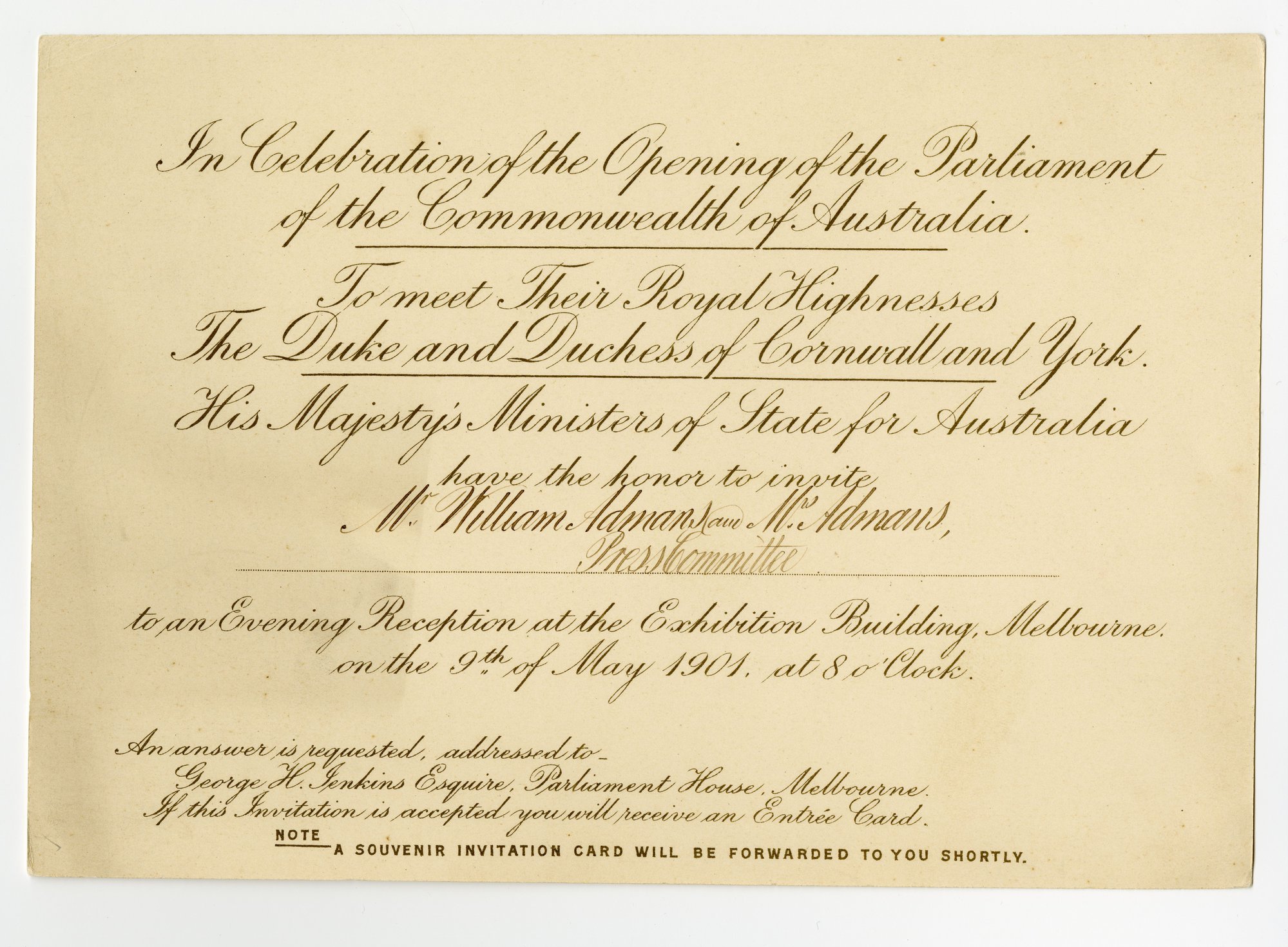 Preliminary Invitation