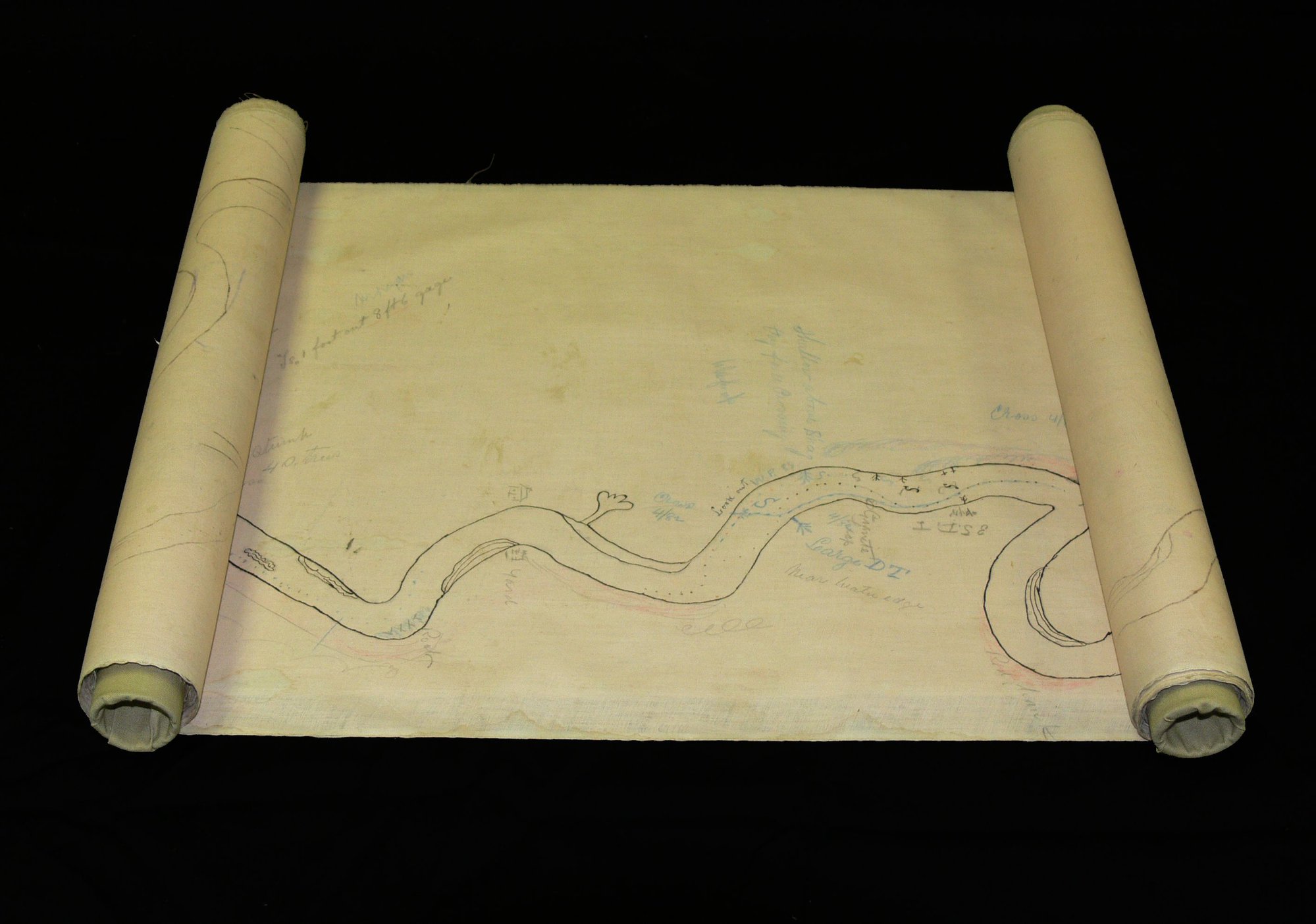 River Murray Chart on Cloth