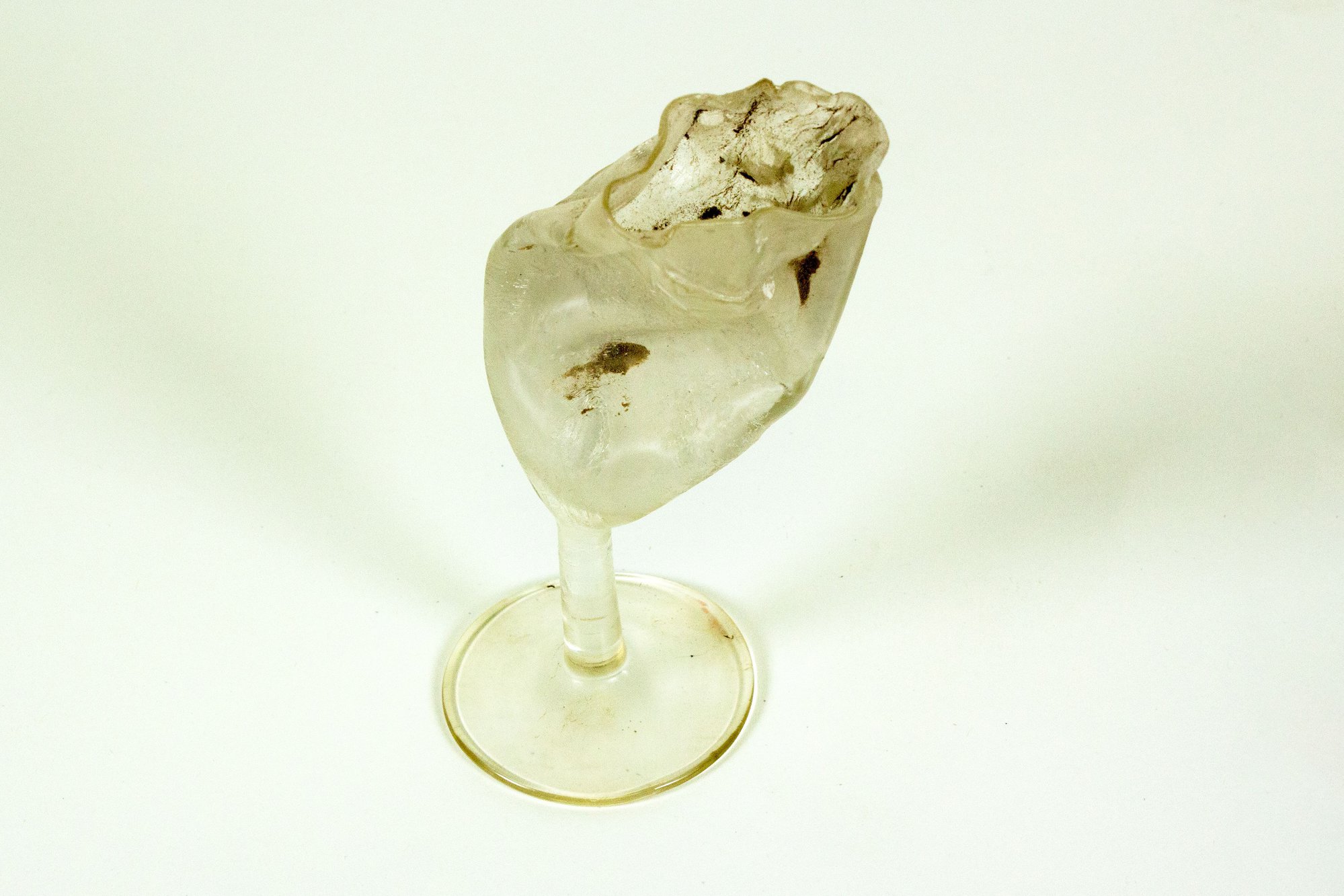 Wine glass, melted