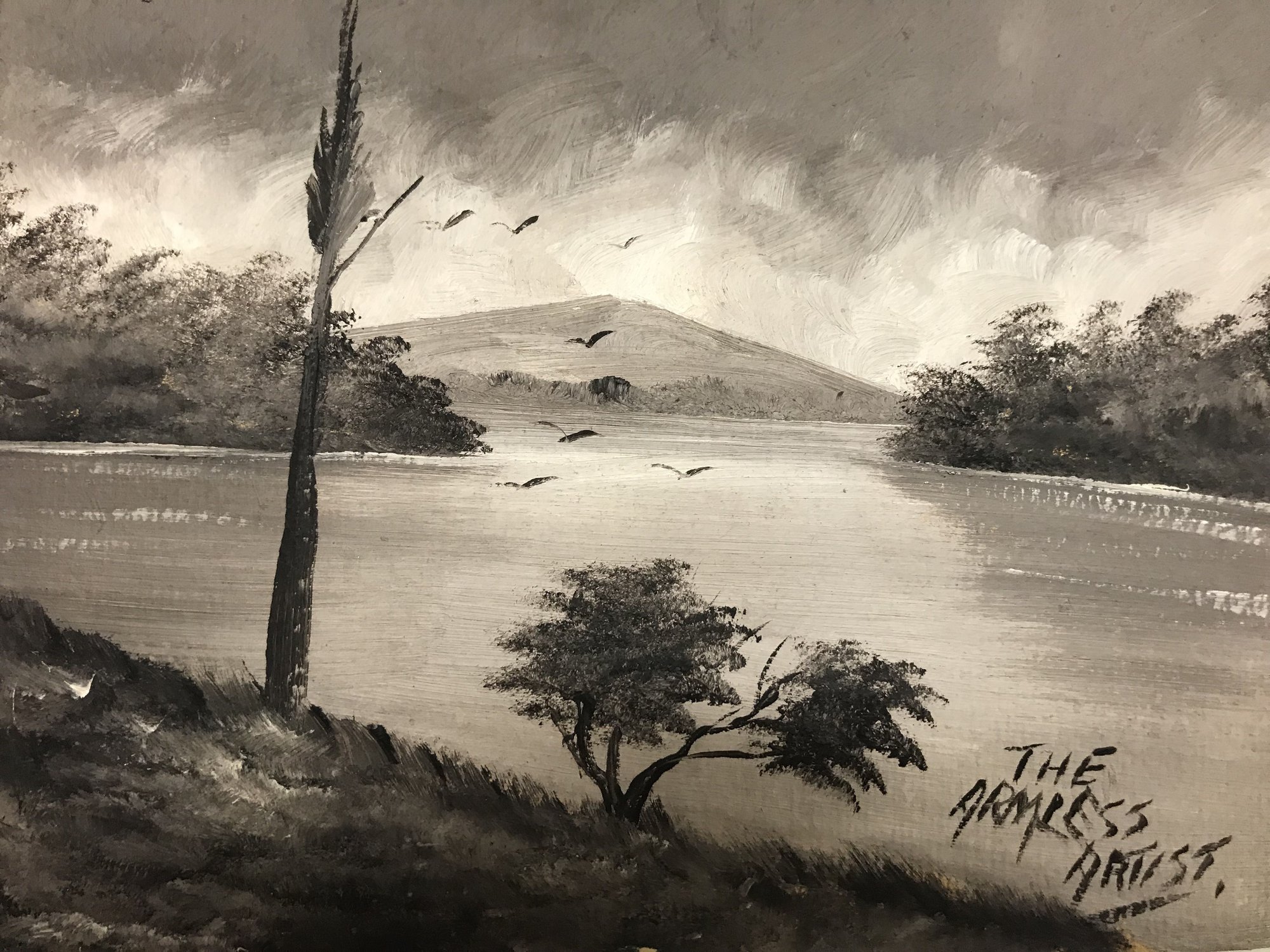 Artwork - painting - The Armless Artist