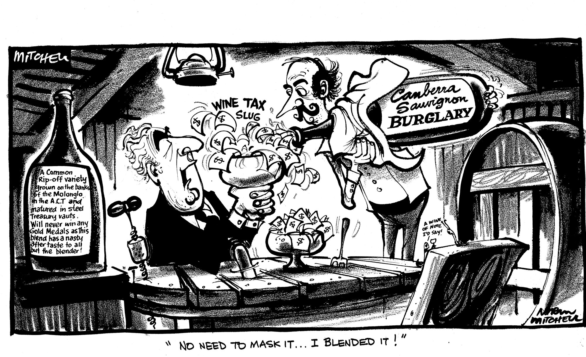 Cartoon - 'Wine Tax'