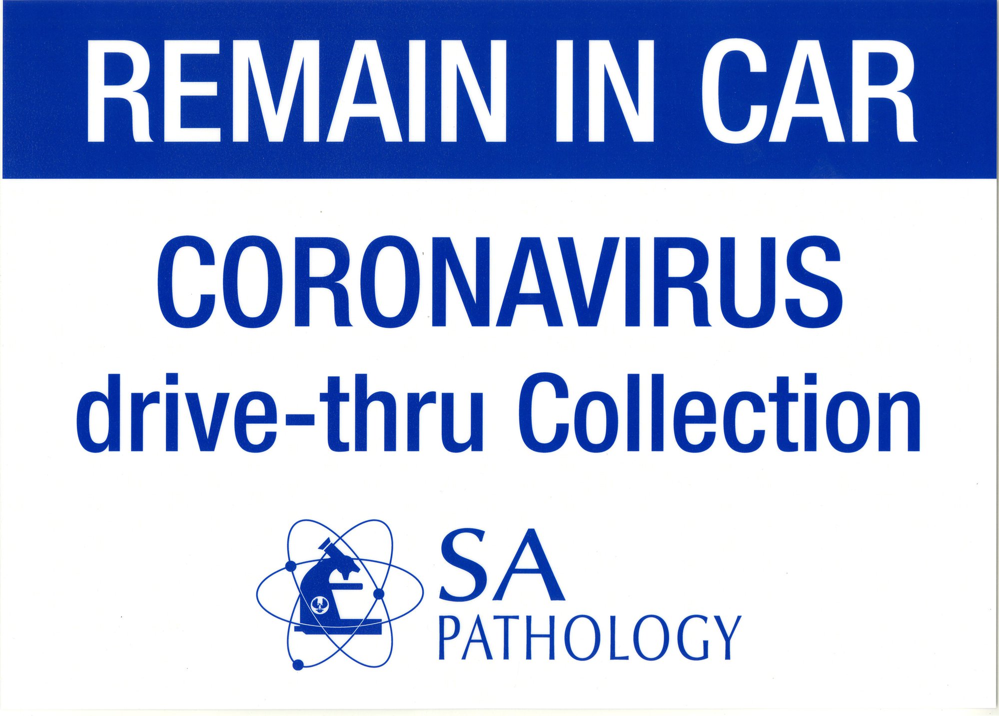 Remain in car signage