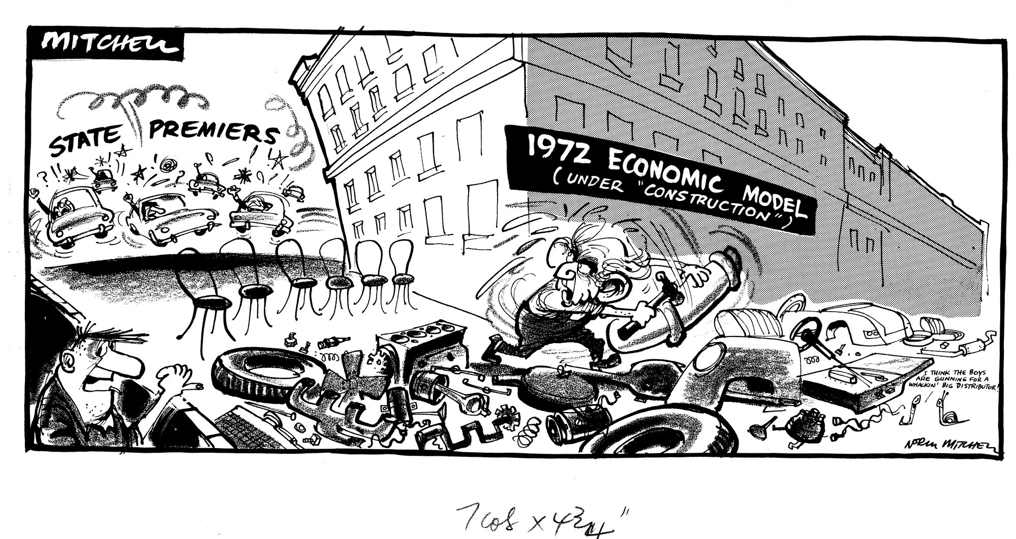 Cartoon - 1972 economic model