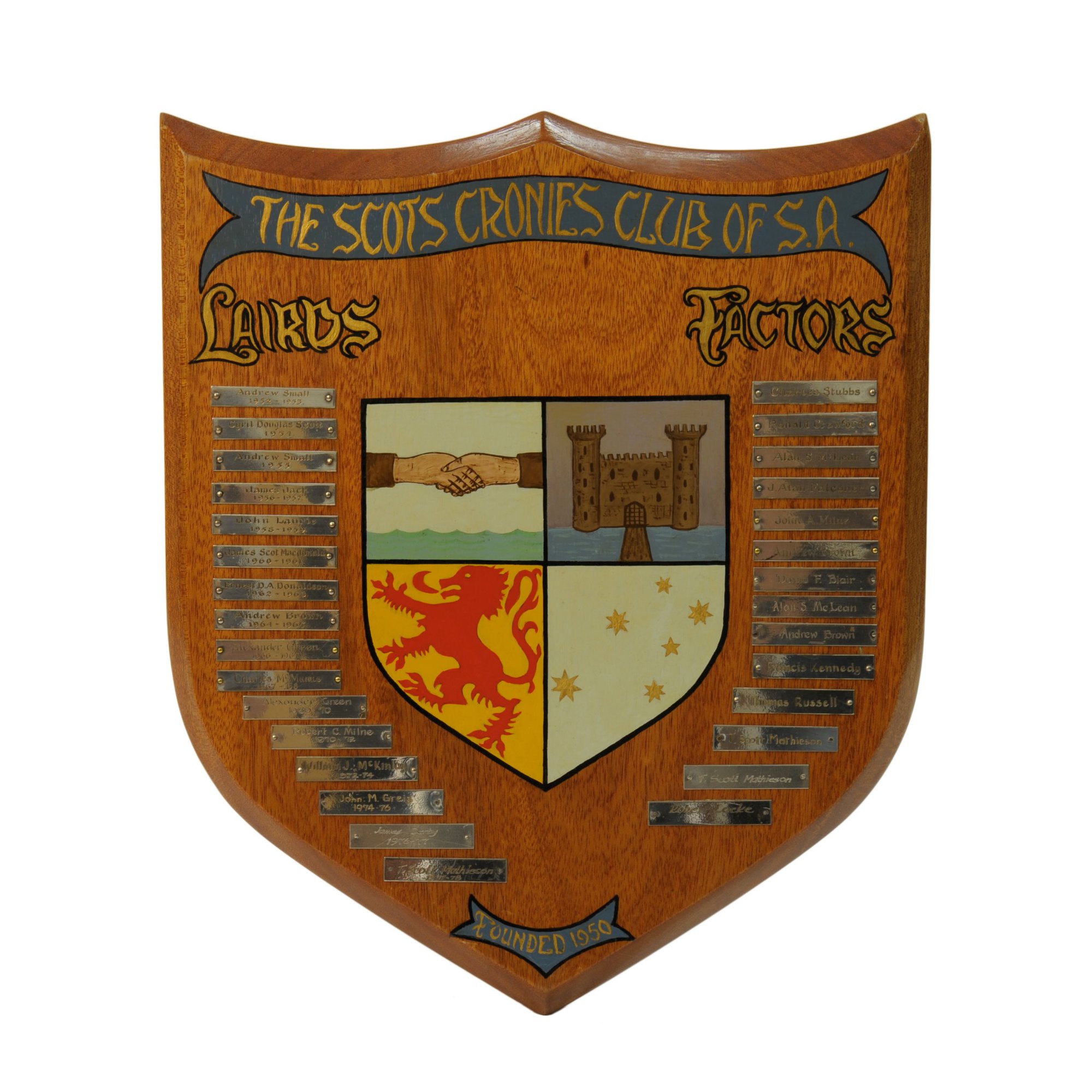 Shield 'The Scots Cronies Club'