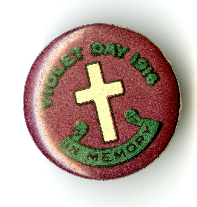 Violet Day Badge 1916 &ndash; In Memory