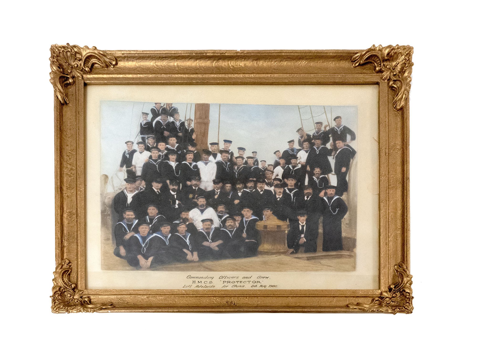 Painting Of Commanding Officers and Crew, HMCS PROTECTOR