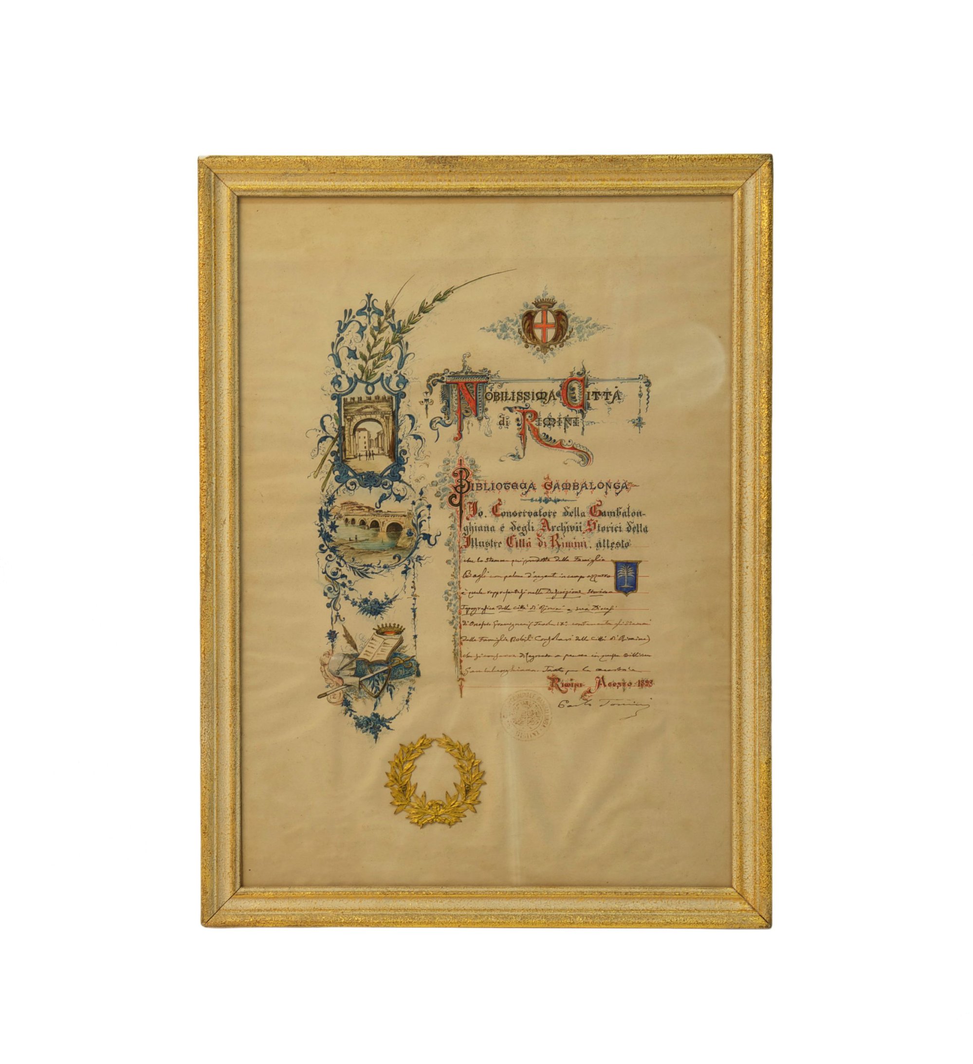 Framed Family Crest