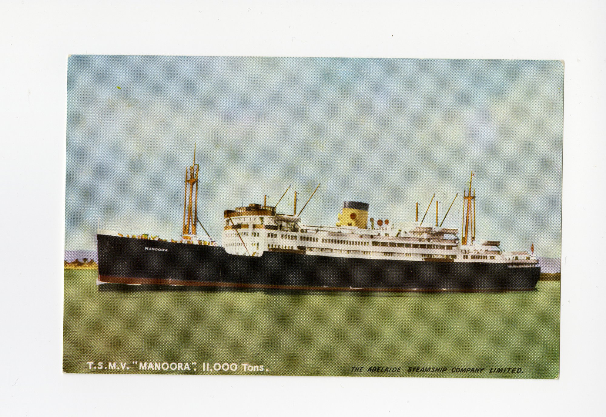 Coloured Postcard of TSMV MANOORA