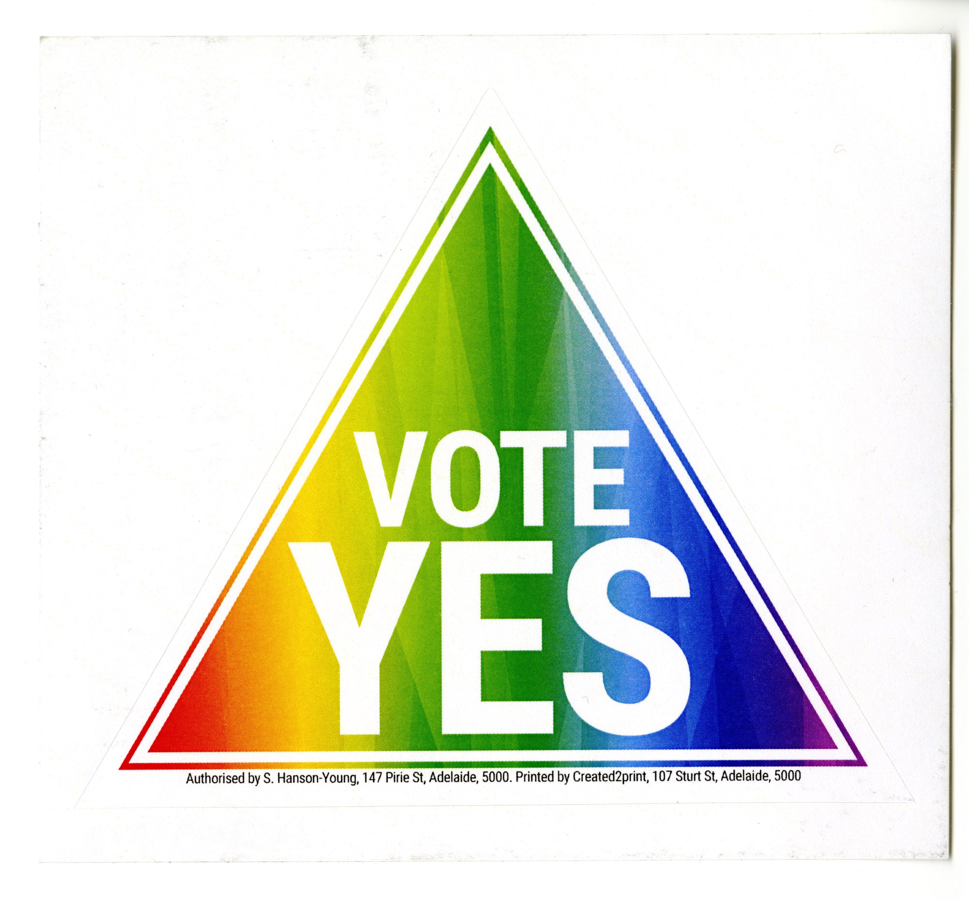 Vote Yes sticker