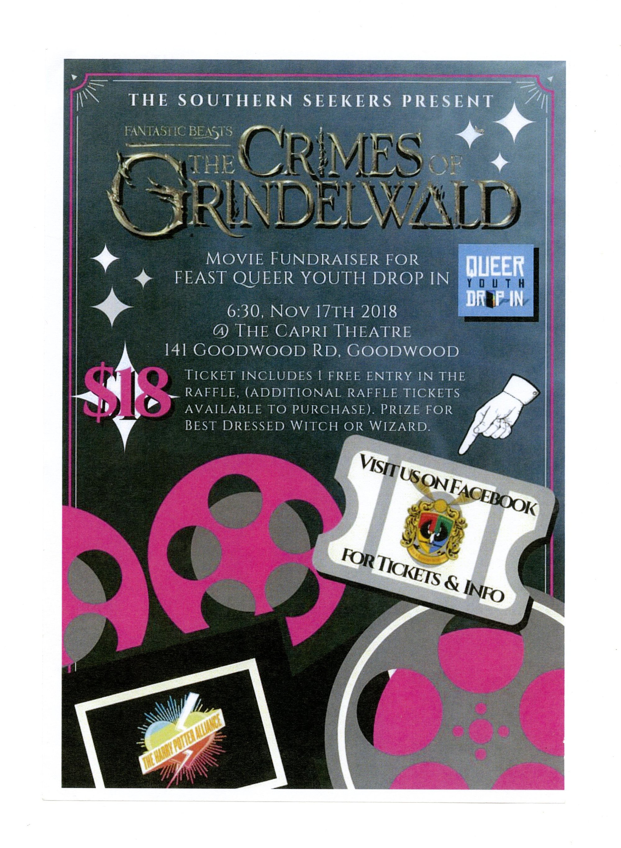 Feast Queer Youth movie night flyer